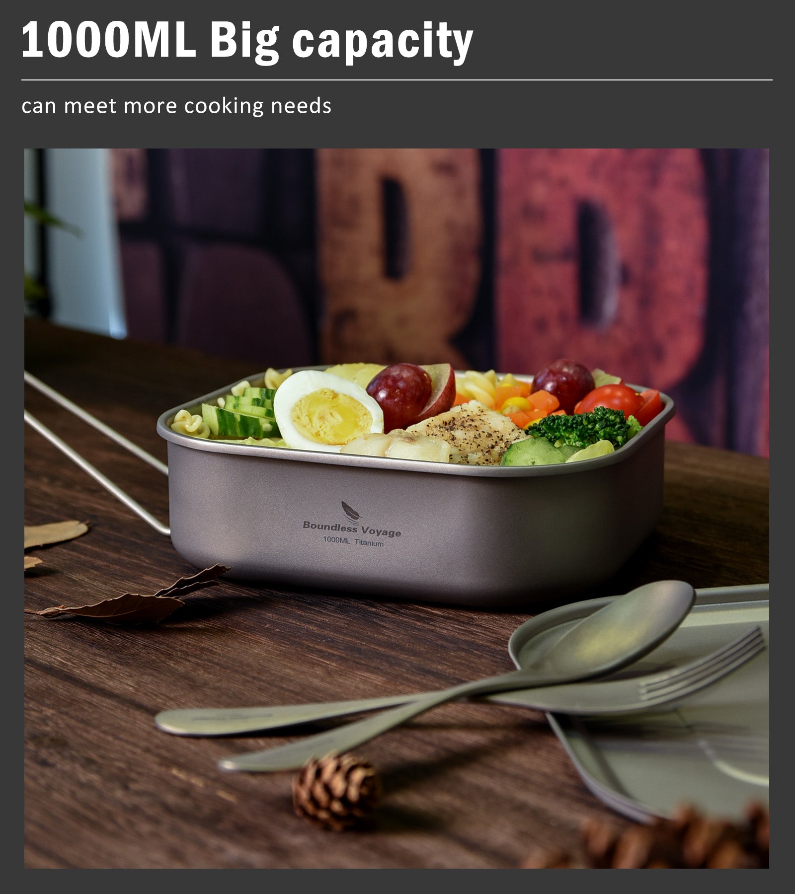 Boundless Voyage Titanium Frying Pan With Lid Fold... - Grandado