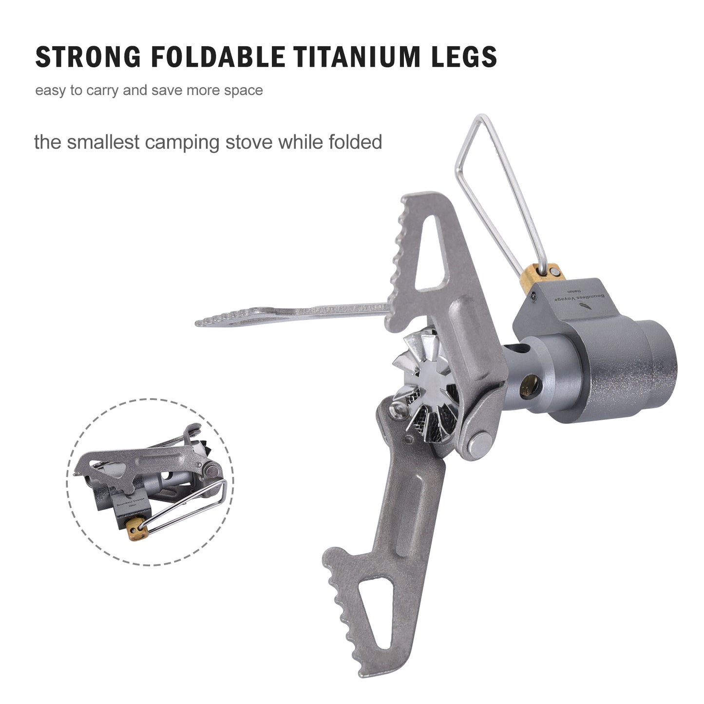 Boundless Voyage Titanium Stove Mini  Camping Stove For Outdoor Light Weight