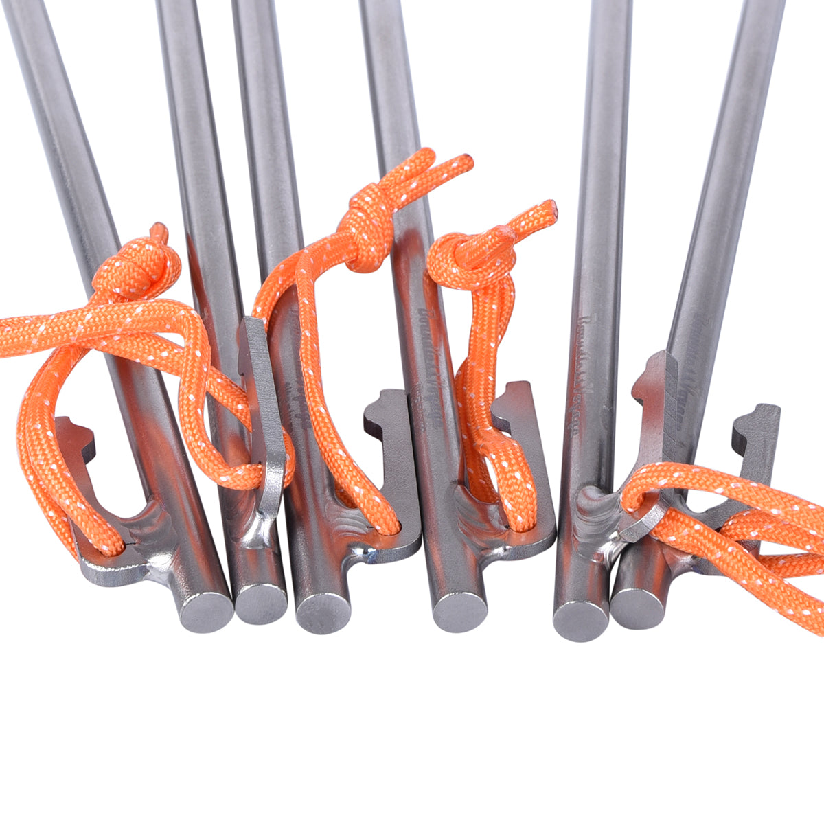 Boundless Voyage Titanium Alloy Tent Stakes (6pcs) – Ultralight Pegs 20/24/30/35/40cm for Camping, Hiking & All-Terrain Shelter Setup