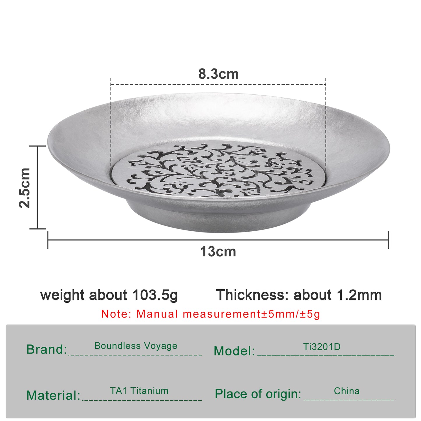 Boundless Voyage Titanium Tea Tray – Detachable Gongfu Tea Drain Tray with Water Storage for Home, Office & Travel