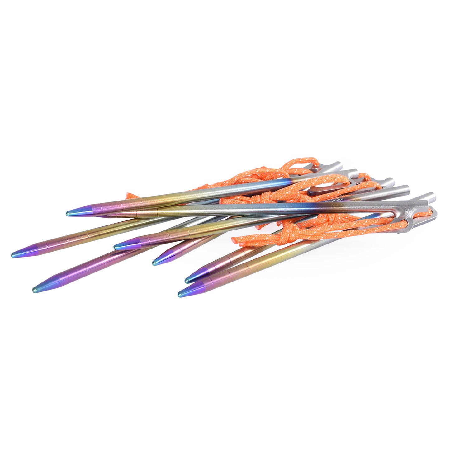Boundless Voyage Colorful Titanium Alloy Tent Stakes – Ultralight Strong Camping Pegs (20cm / 24cm / 30cm / 35cm / 40cm)