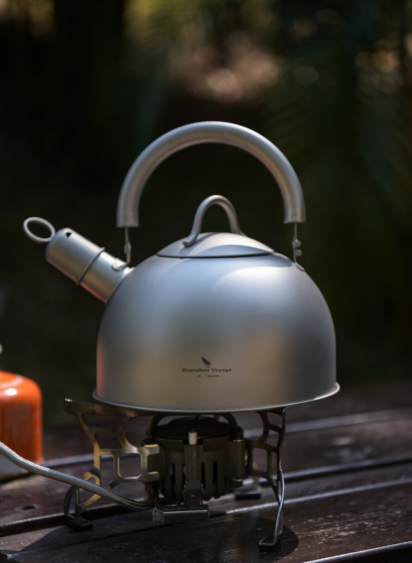 Boundless Voyage 2L Ultralight Titanium Whistling Kettle | Food-Grade TA1 Tea Pot for Family Camping, RV & Home | Fast Boiling & Anti-Ru