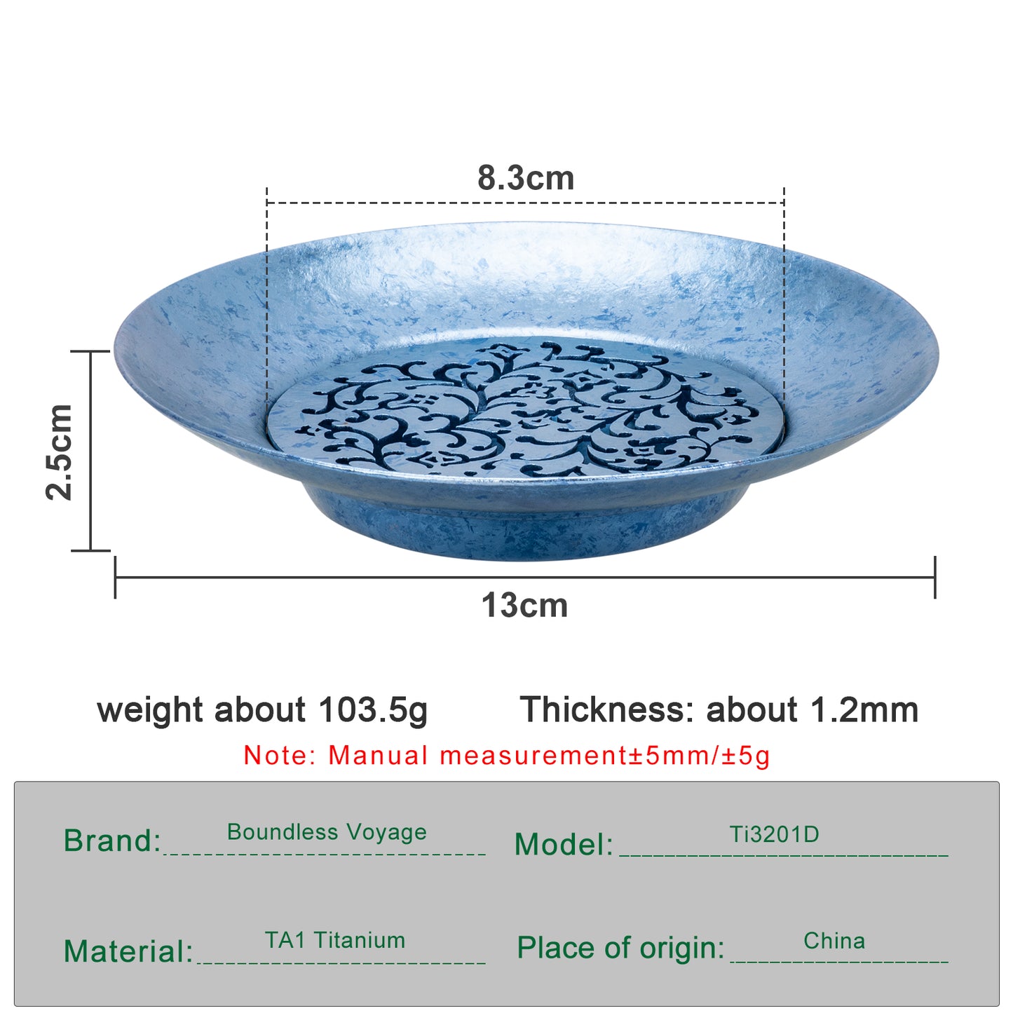 Boundless Voyage Titanium Tea Tray – Detachable Gongfu Tea Drain Tray with Water Storage for Home, Office & Travel