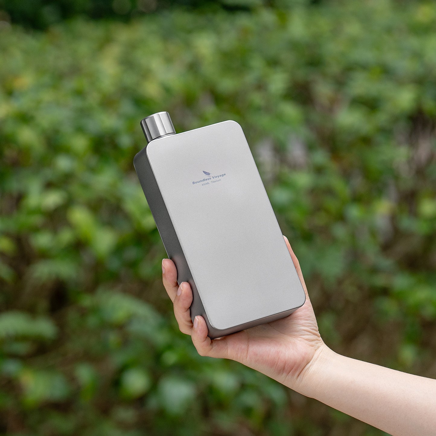 Boundless Voyage 400ml Titanium Flask – Ultra-Light Leakproof Metal Liquor Bottle with Funnel | Premium EDC Hip Flask for Camping, Travel & Gifts