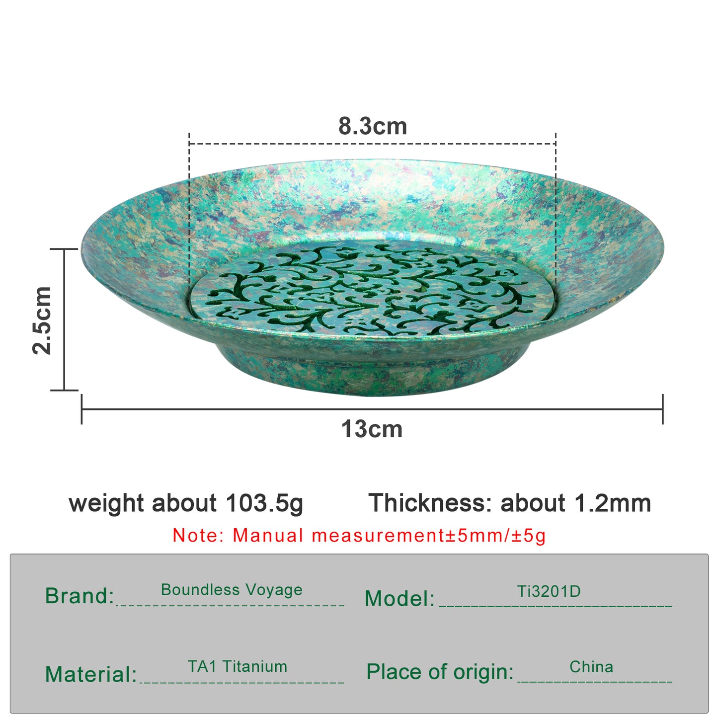 Boundless Voyage Titanium Tea Tray – Detachable Gongfu Tea Drain Tray with Water Storage for Home, Office & Travel