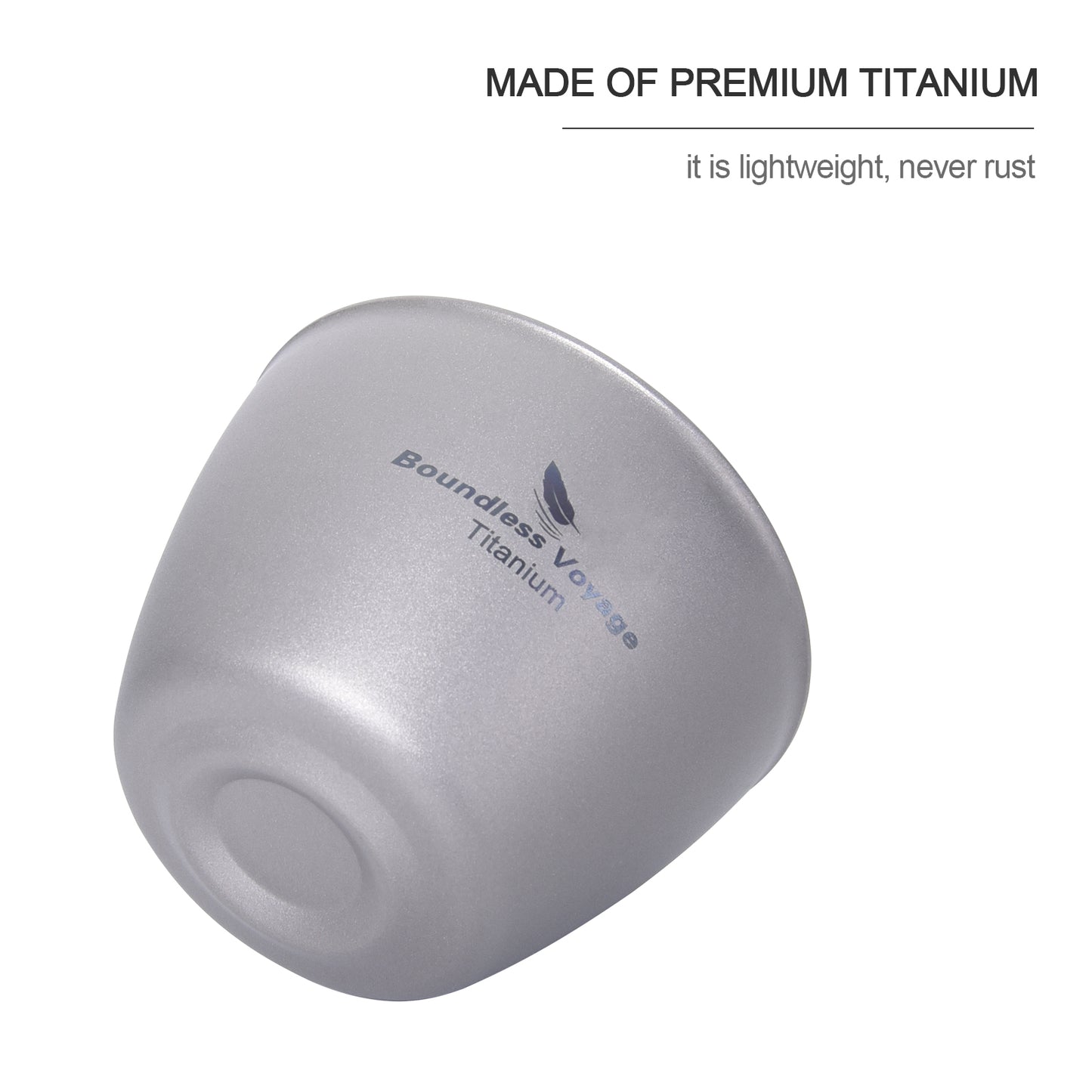 Boundless Voyage 40ml Double-Wall Titanium Sake Cup – Ultralight Insulated Shot Mug, TA1 Titanium Mini Cup for Whiskey, Tea & Outdoor Camping