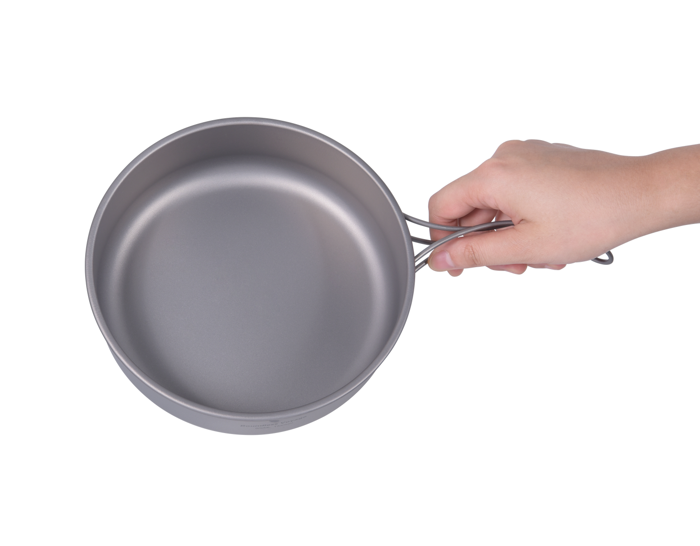 Boundless Voyage 900ml Titanium Non-stick Frying Pan with Ceramic Coating – Ultralight, Folding Handle Skillet for Outdoor Camping, Hiking & Picnic | Eco-Friendly, Durable & Portable Tableware