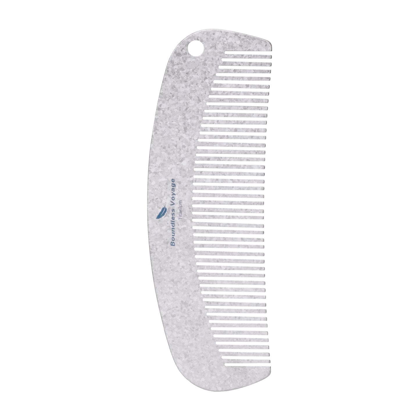 Boundless Voyage Titanium Crescent Hair & Beard Comb – Lightweight Unisex Grooming Tool for Home & Travel