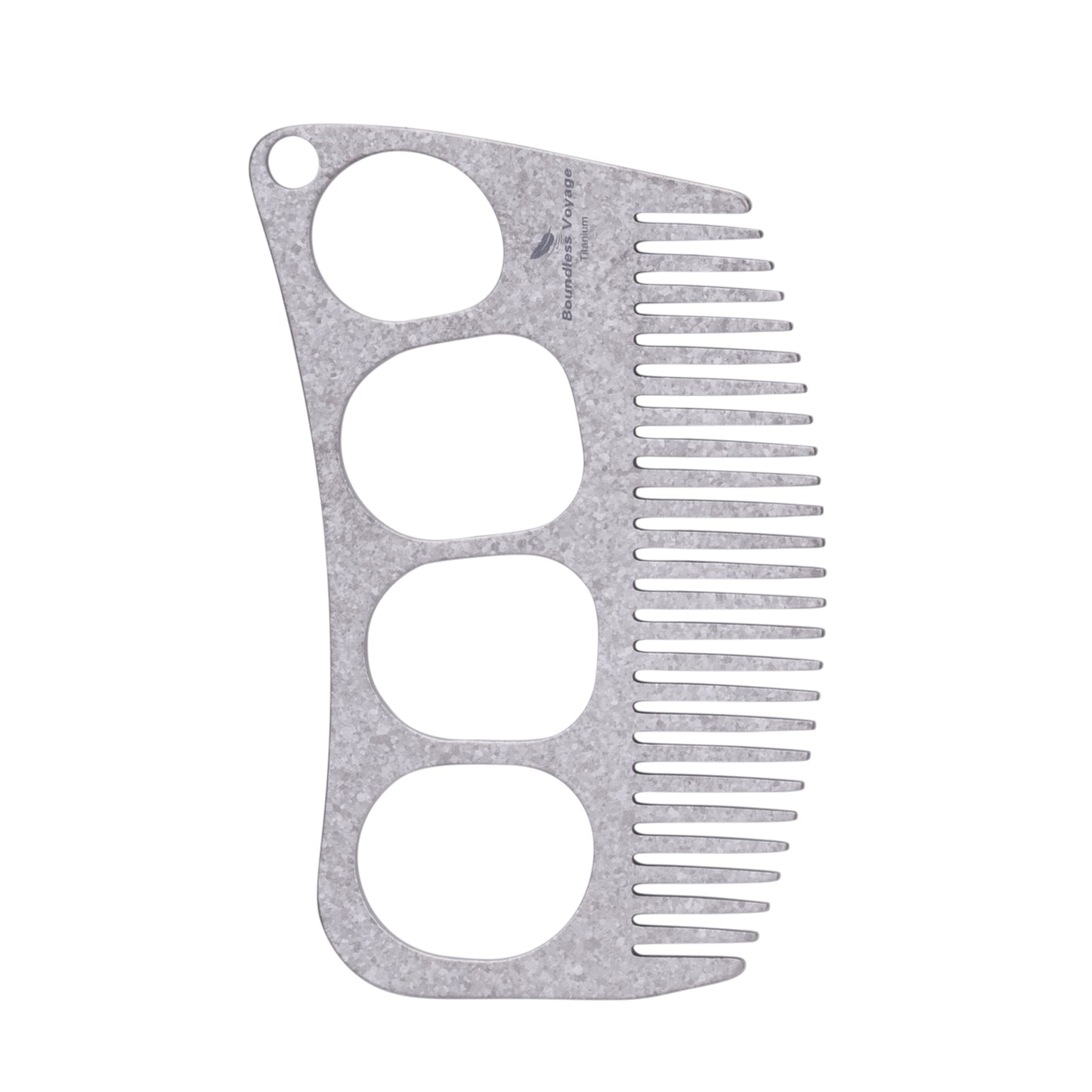 Boundless Voyage Titanium Crescent Comb – Hair & Beard Pocket Comb for Travel, EDC & Everyday Grooming