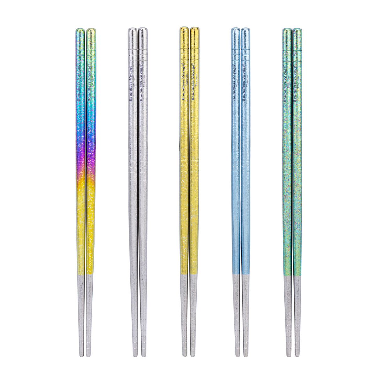 Boundless Voyage Colorful Titanium Chopsticks – Ultralight Non-Slip Reusable Chopsticks for Camping, Travel & Everyday Dining