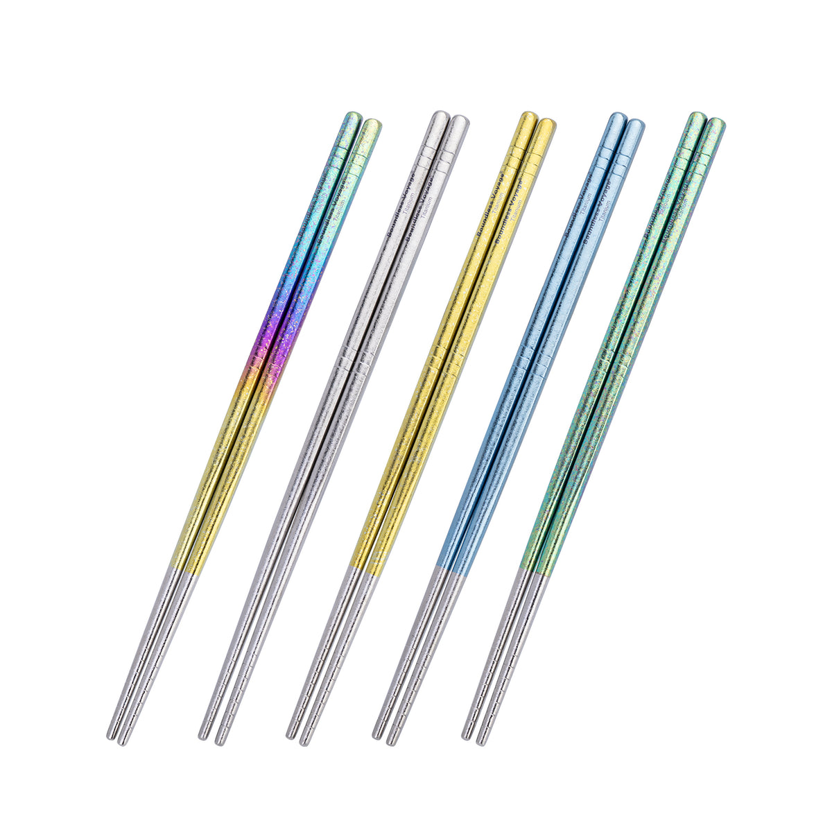 Boundless Voyage Colorful Titanium Chopsticks – Ultralight Non-Slip Reusable Chopsticks for Camping, Travel & Everyday Dining
