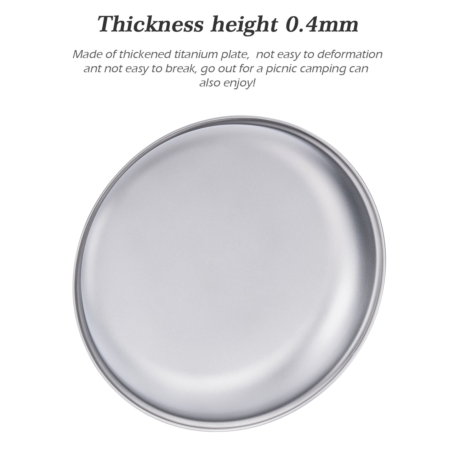 Boundless Voyage Titanium Camping Plates – Ultralight TA1 Titanium Dinner Plates for Camping, Hiking, Backpacking & Everyday Dining