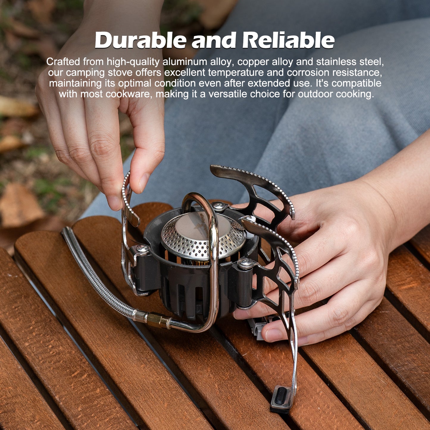 Boundless Voyage Portable Camping Stove BVS02 – 3500W High-Power Foldable Gas Stove, Compact & Stable Outdoor Cooking Burner