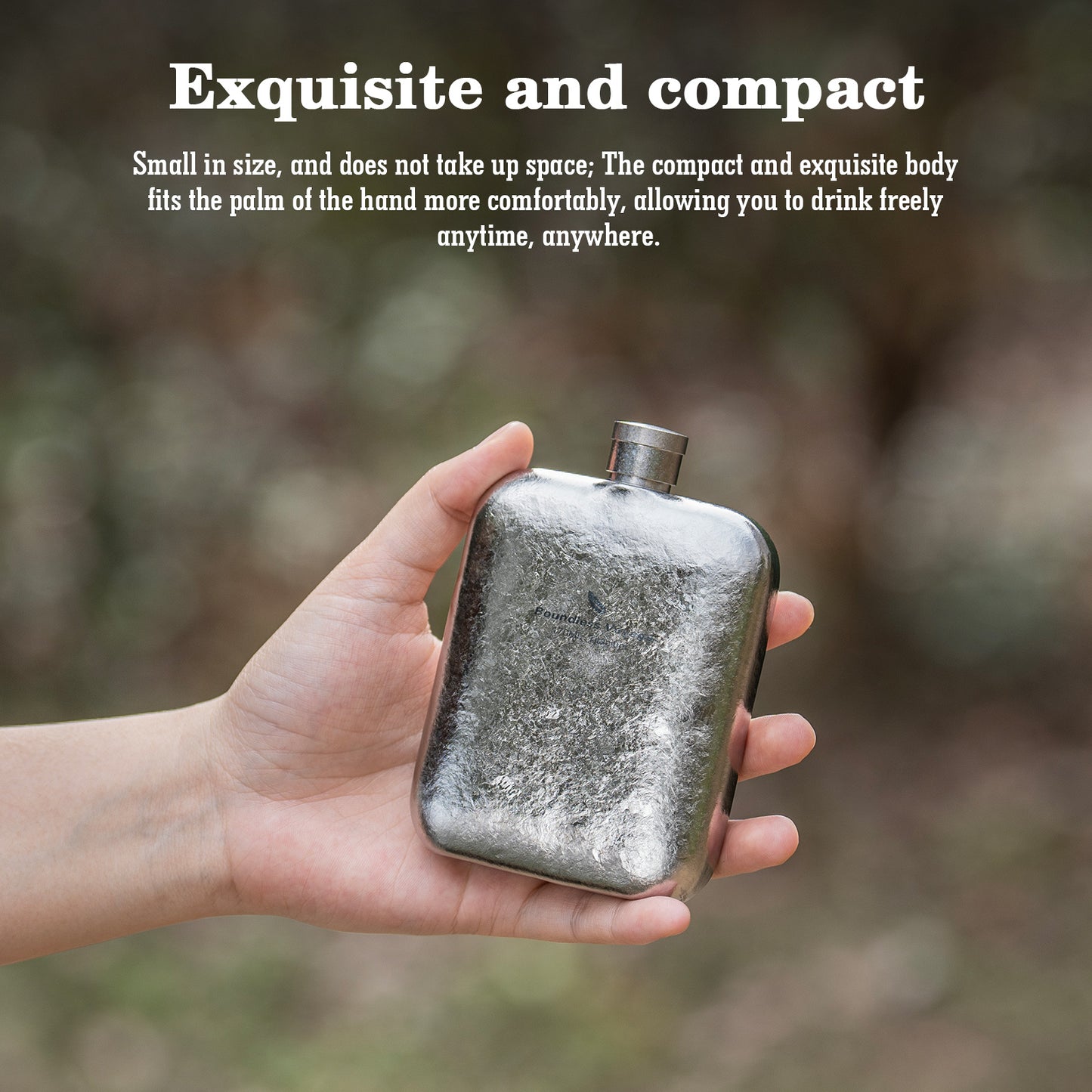 Boundless Voyage Titanium Hip Flask – Ultralight Pocket Liquor Bottle for Whiskey, Vodka, Wine | Outdoor Travel Drinkware