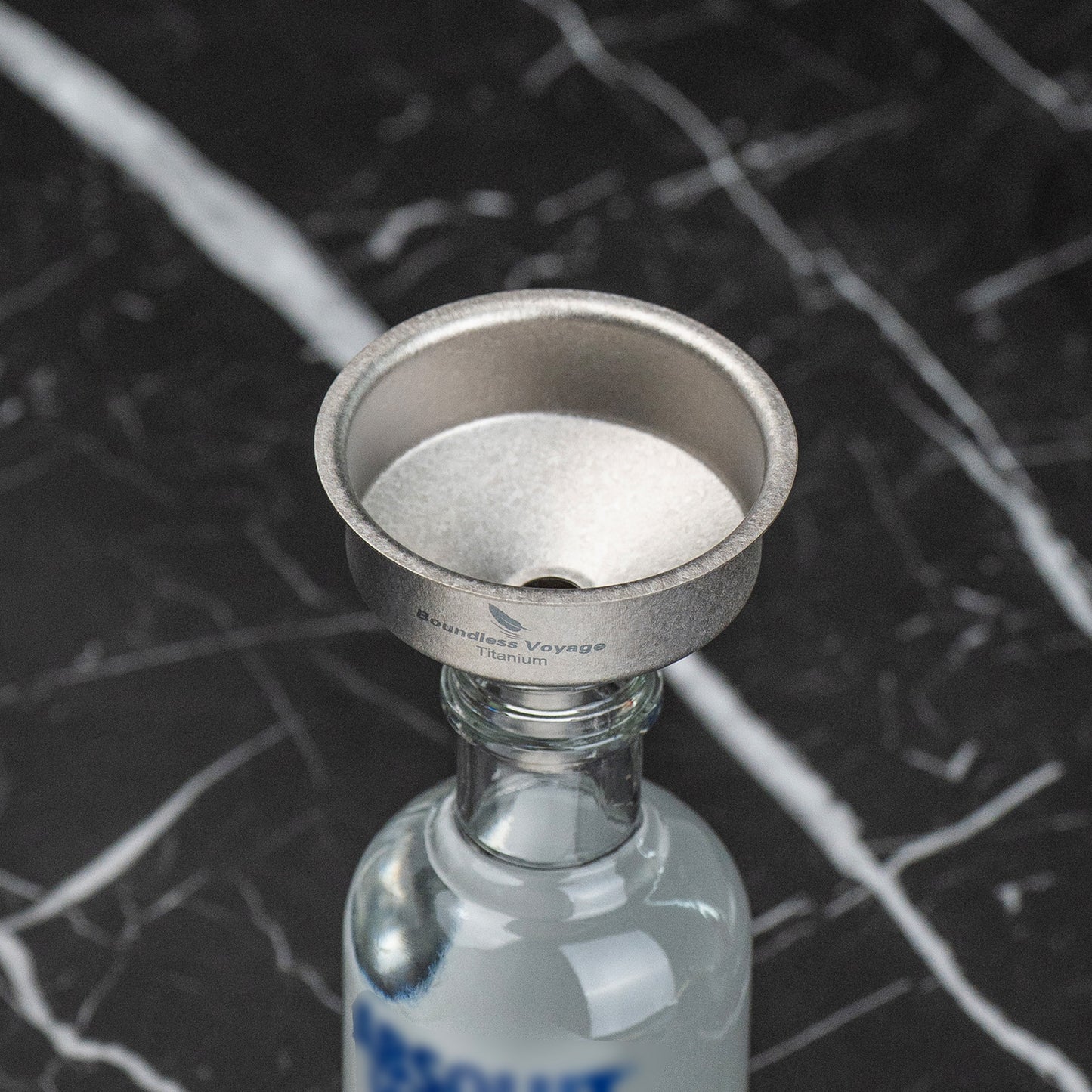 Boundless Voyage Ultralight Titanium Funnel | Food-Grade Portable Pouring Tool for Hip Flasks & Water Bottles | Mini Liquid & Powder Filter for Camping, Travel & Home Use