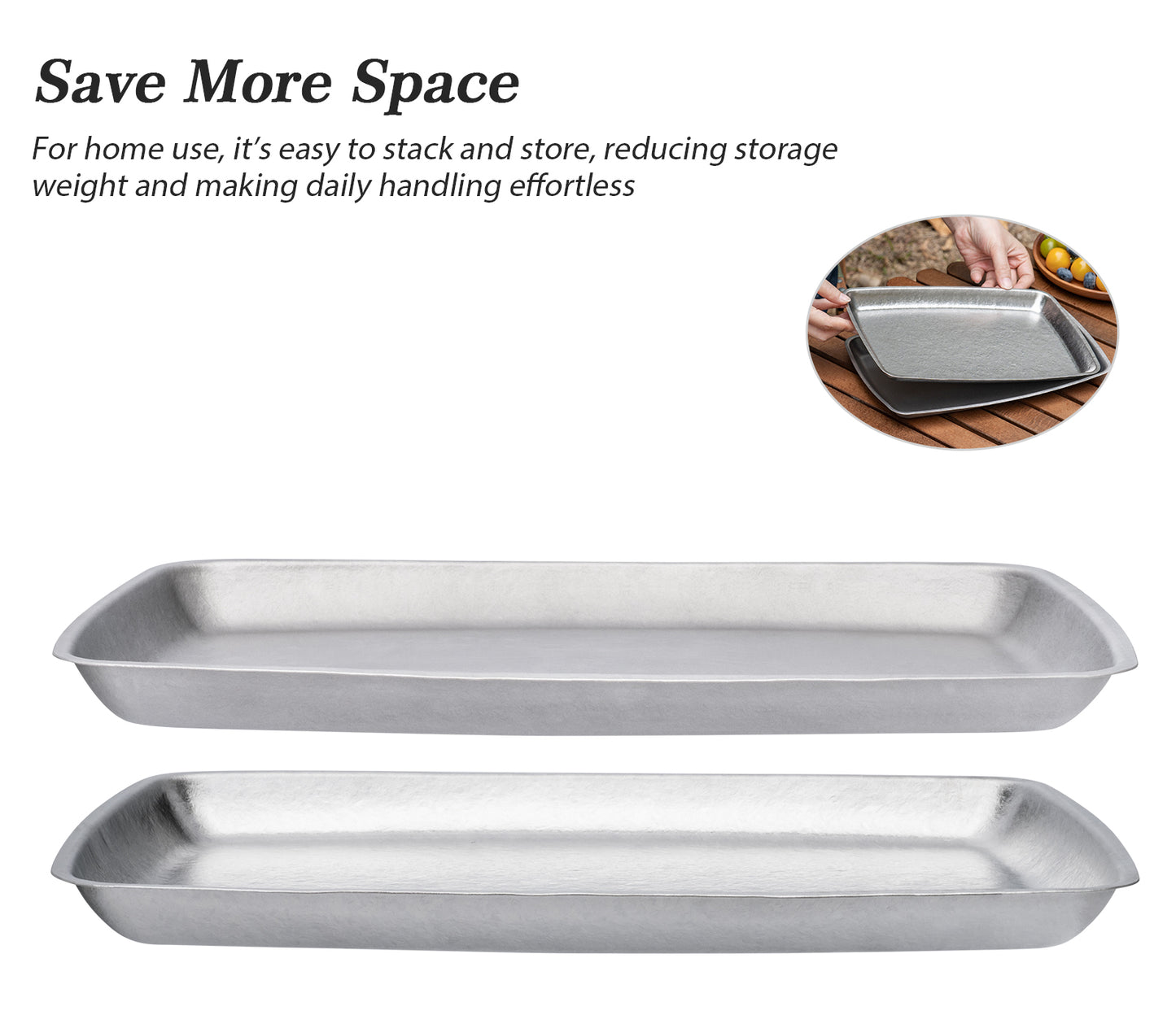 Boundless Voyage 27.7cm Titanium Square Plate | 186g Ultralight Camping Dinner Tray | Heat-Resistant & Dishwasher Safe Outdoor Tableware