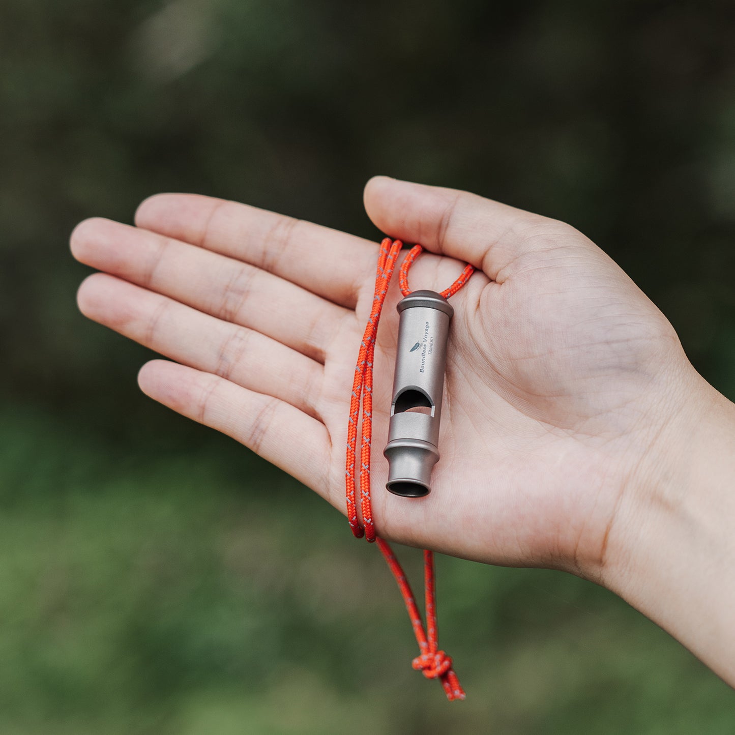 Boundless Voyage Titanium Emergency Signal Whistle – Loud Safety Whistle for Camping, Hiking, Training & Outdoor Use