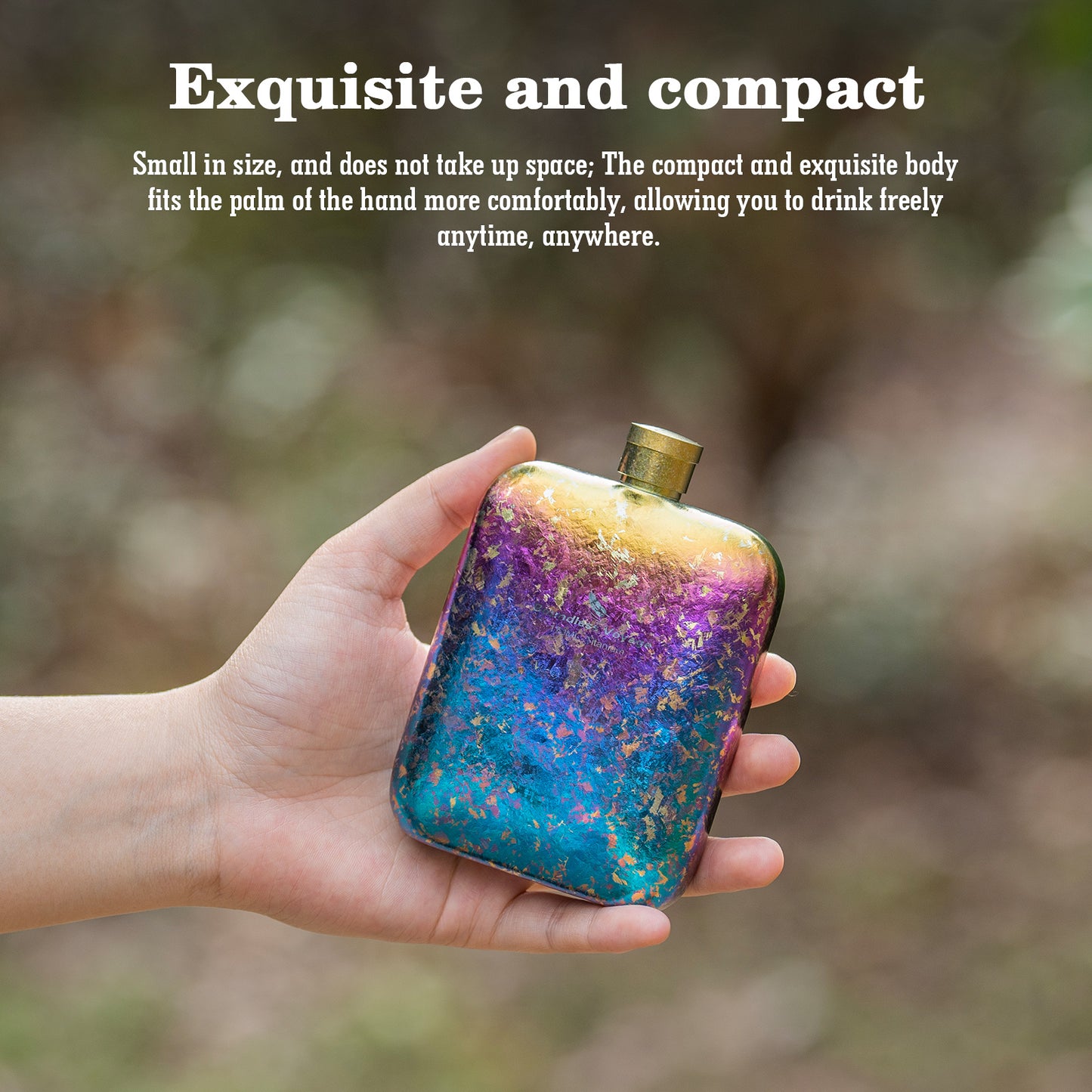 Boundless Voyage Ultralight Titanium Hip Flask | Pocket Size Whiskey & Liquor Bottle | Leakproof & Non-Toxic Metal Flask for Camping, Hiking, EDC & Premium Groomsmen Gifts