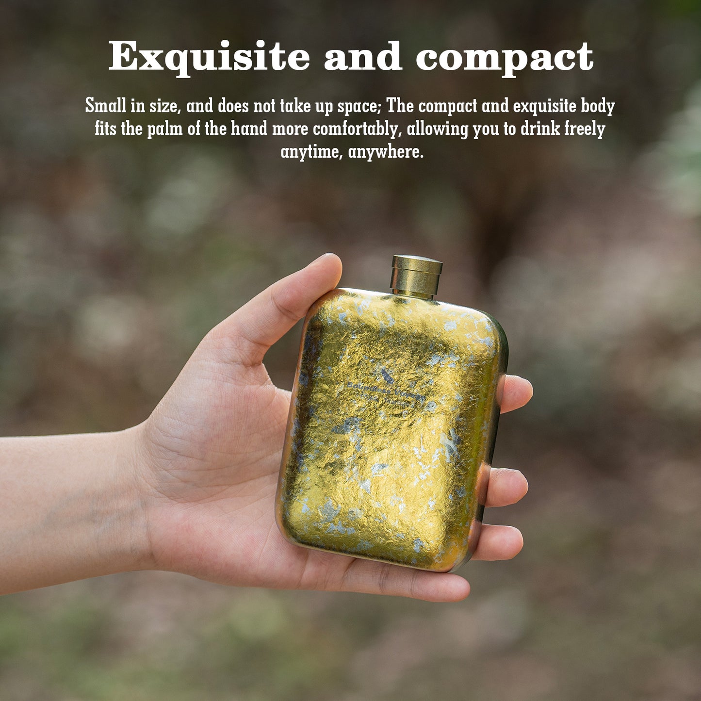 Boundless Voyage Ultralight Titanium Hip Flask | Pocket Size Whiskey & Liquor Bottle | Leakproof & Non-Toxic Metal Flask for Camping, Hiking, EDC & Premium Groomsmen Gifts