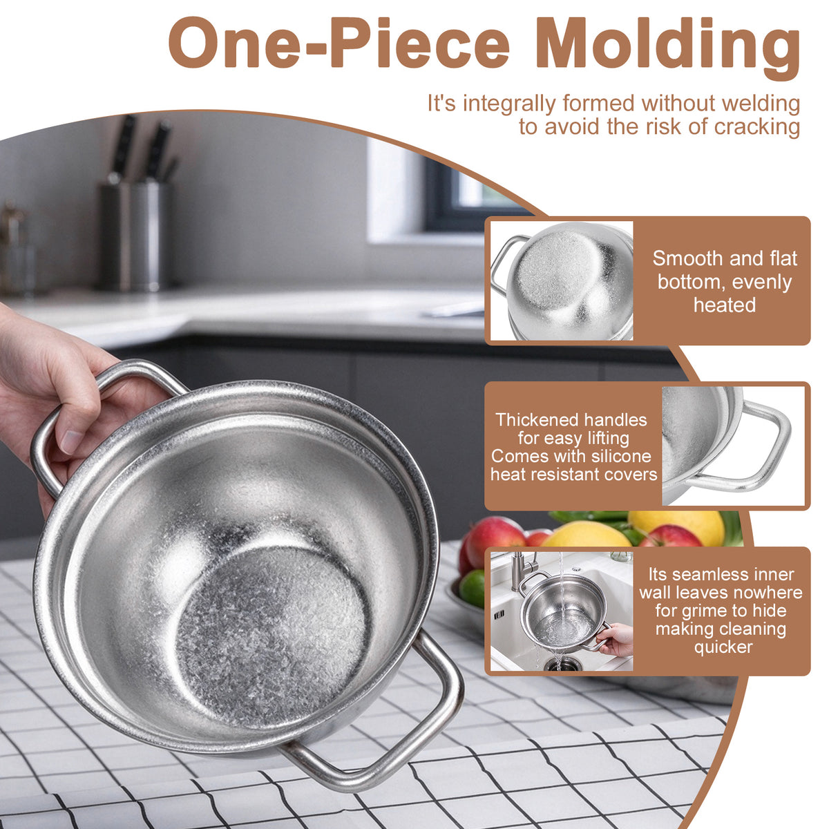 Boundless Voyage 1200ml Pure Titanium Cooking Pot with Lid – 1.2L Non-Coated Soup Pot for Camping, Hot Pot & Home Cooking