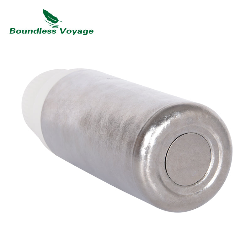 Boundless Voyage Titanium 300ml Vacuum Water Bottle Double-Walled Lightweight Coffee Bottle Leak-Proof Sport Bottle for Travel Outdoor Office