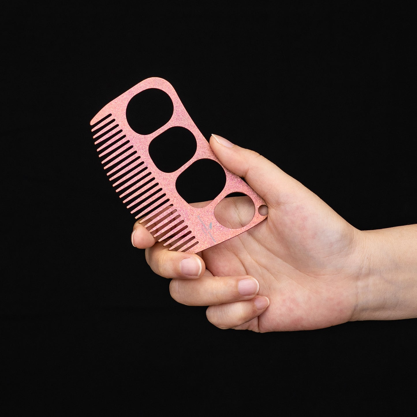 Boundless Voyage Titanium Crescent Hair & Beard Comb – Lightweight Unisex Grooming Tool for Home & Travel