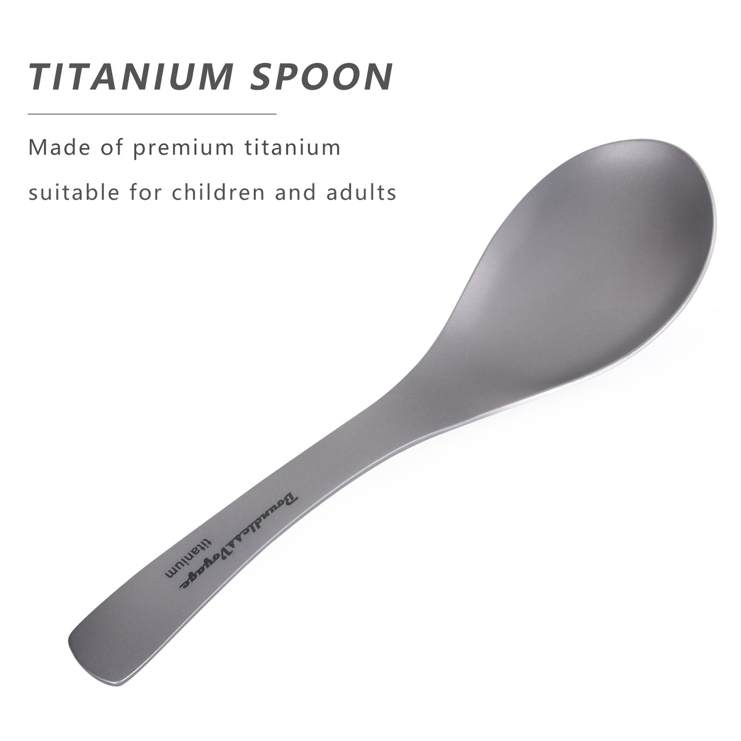 Boundless Voyage Titanium Spoon  For Home Outdoor Camping Ultralight Cutlery for Soup Portable tableware