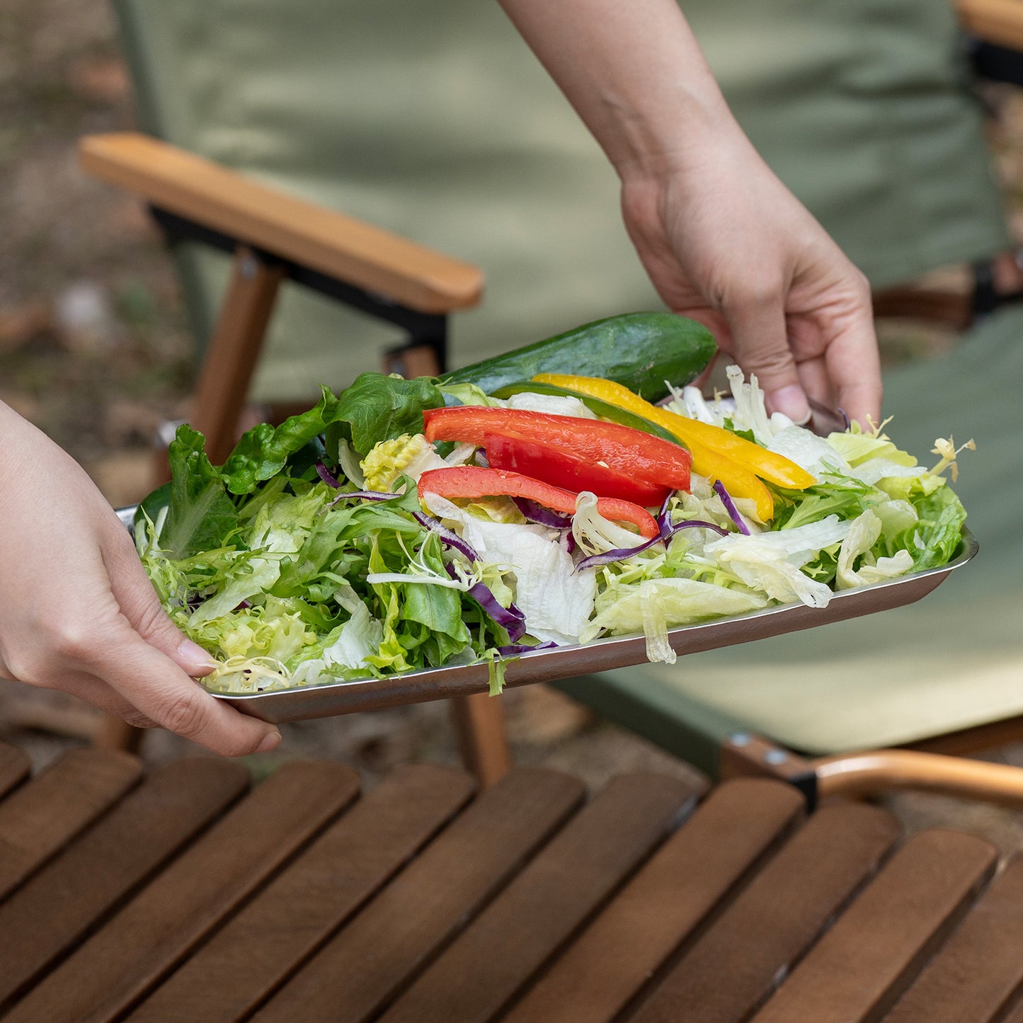 Boundless Voyage 27.7cm Titanium Square Plate | 186g Ultralight Camping Dinner Tray | Heat-Resistant & Dishwasher Safe Outdoor Tableware