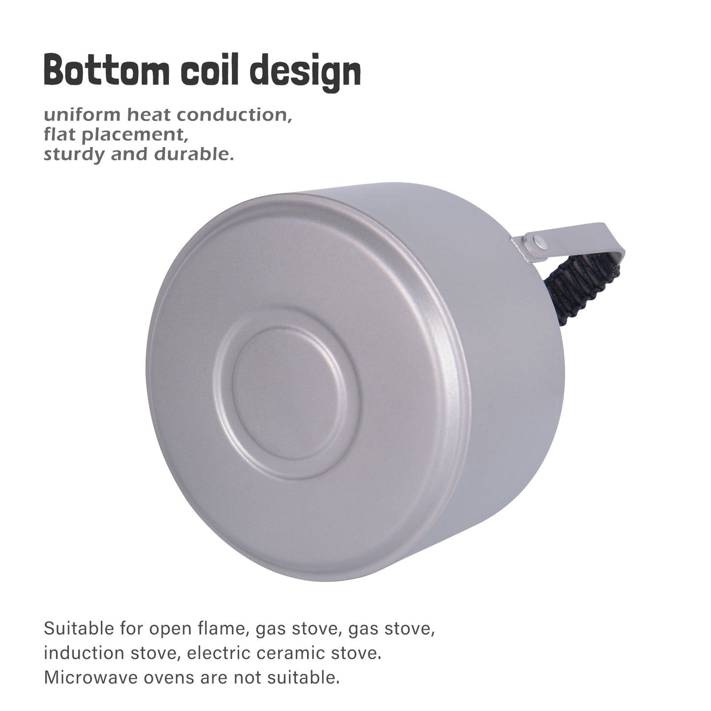 Boundless Voyage 380ml Ultralight Titanium Teapot | 122g Portable Mini Kettle with Filter & Foldable Lifting Handle | Camping & Hiking