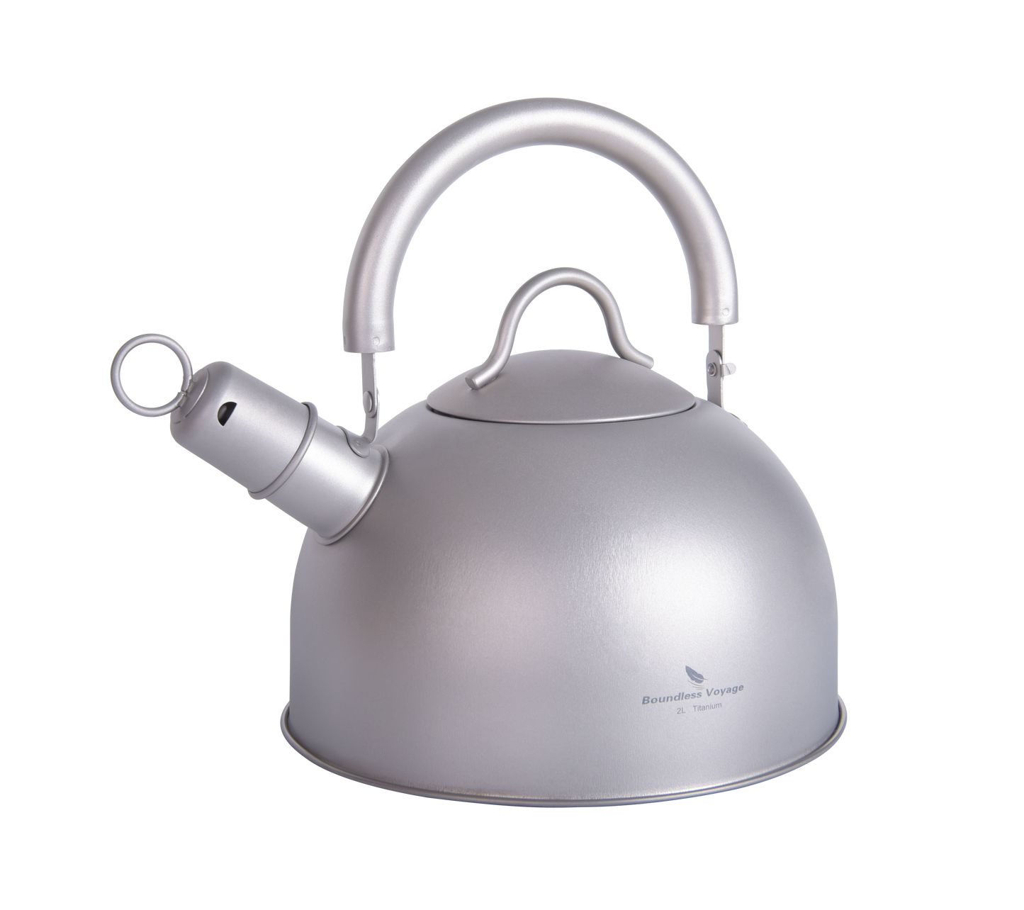 Boundless Voyage 2L Ultralight Titanium Whistling Kettle | Food-Grade TA1 Tea Pot for Family Camping, RV & Home | Fast Boiling & Anti-Ru