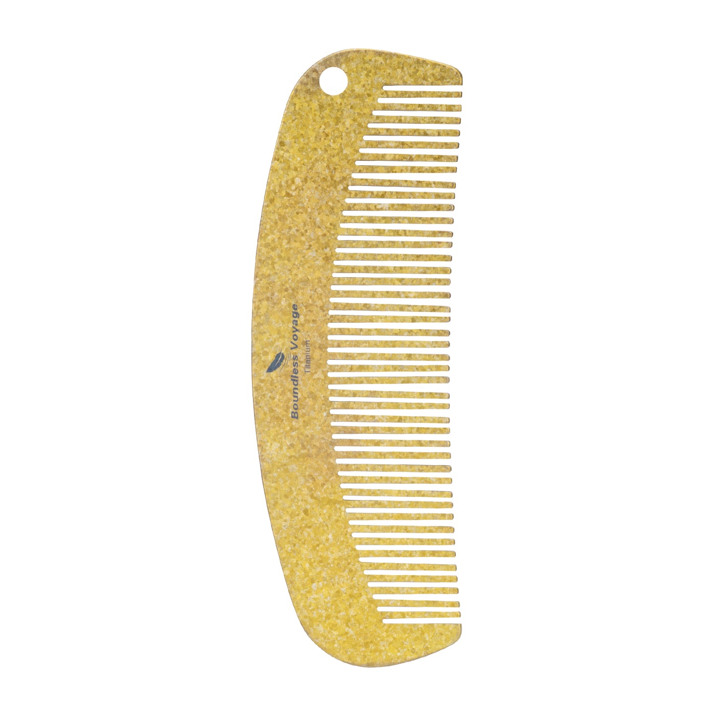Boundless Voyage Titanium Crescent Hair & Beard Comb – Lightweight Unisex Grooming Tool for Home & Travel