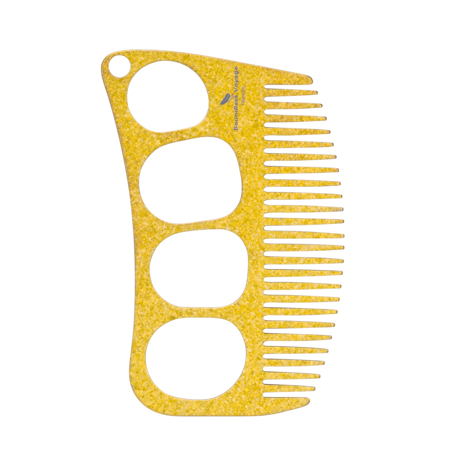 Boundless Voyage Titanium Crescent Comb – Hair & Beard Pocket Comb for Travel, EDC & Everyday Grooming