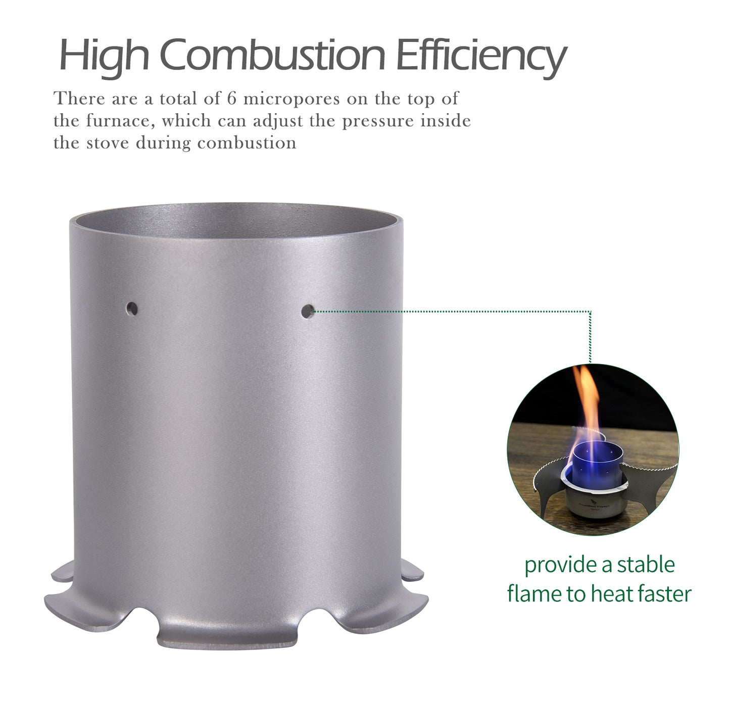 Boundless Voyage Titanium Alcohol Stove with Foldable Stand – Ultralight Spirit Burner for Camping, Backpacking & Outdoor Cooking