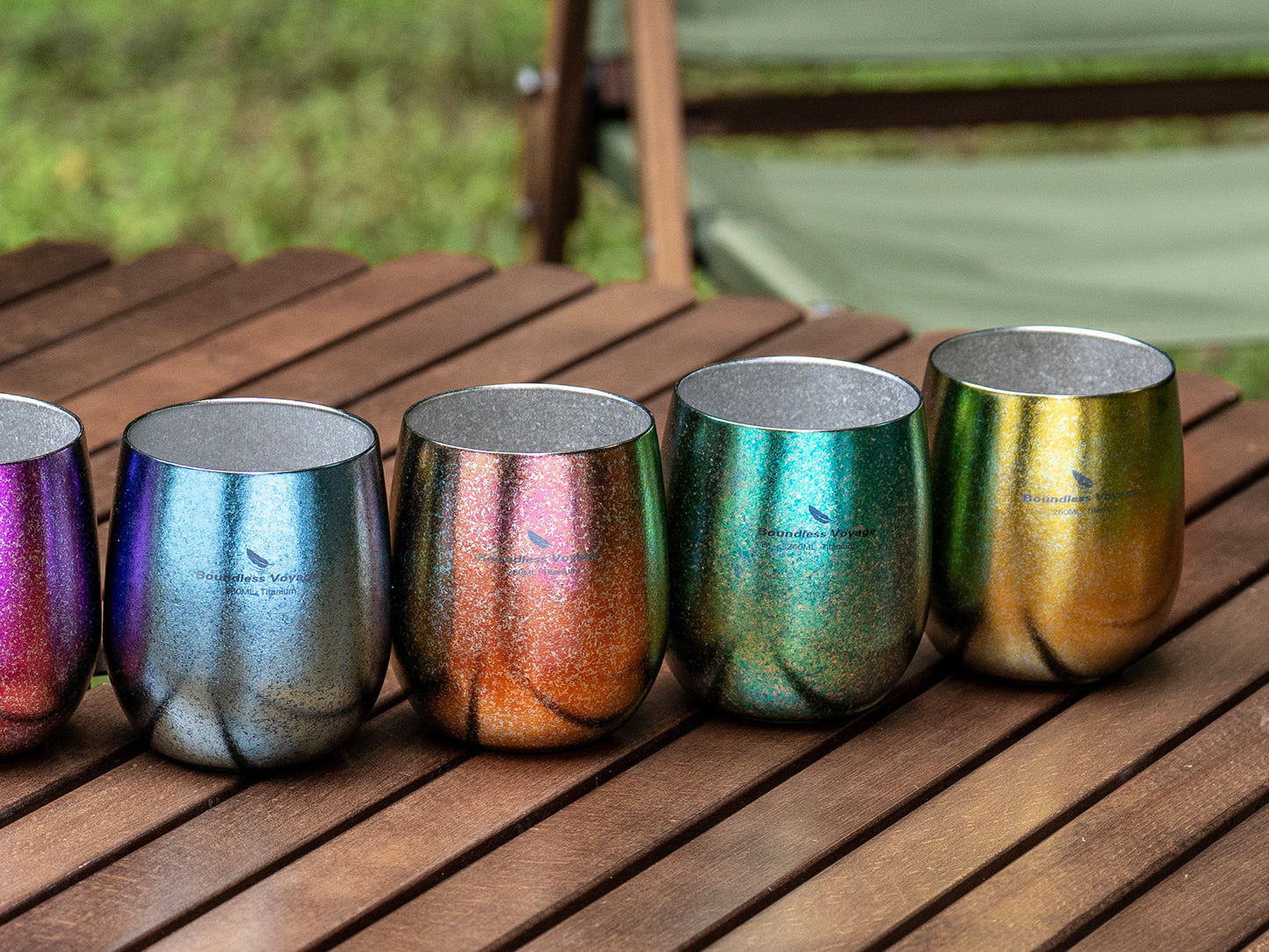 Boundless Voyage Titanium Double-Wall Cup – Ultralight TA1 Camping Coffee Mug for Travel, Hiking & Outdoor Use