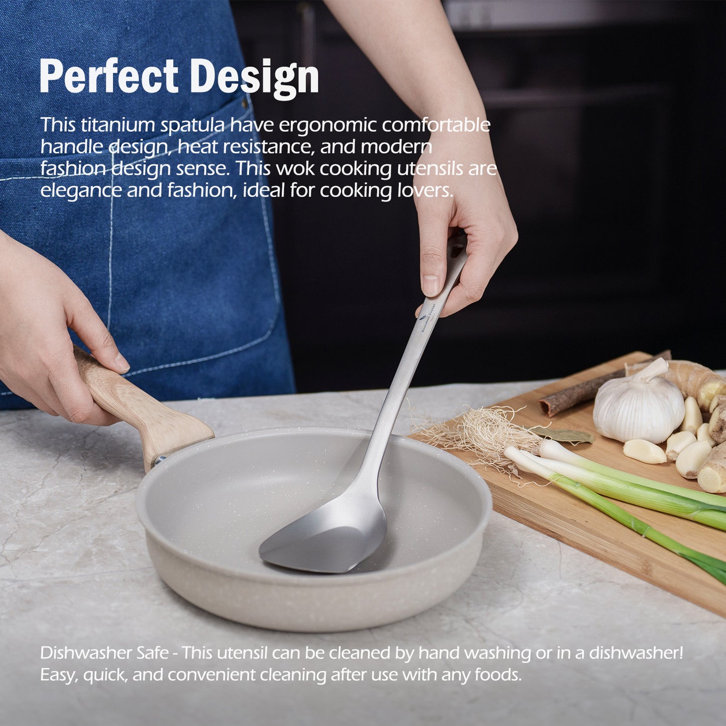 Boundless Voyage Titanium Spatula Food Turner – Lightweight Cooking Utensil for Camping, Travel & Home Kitchen