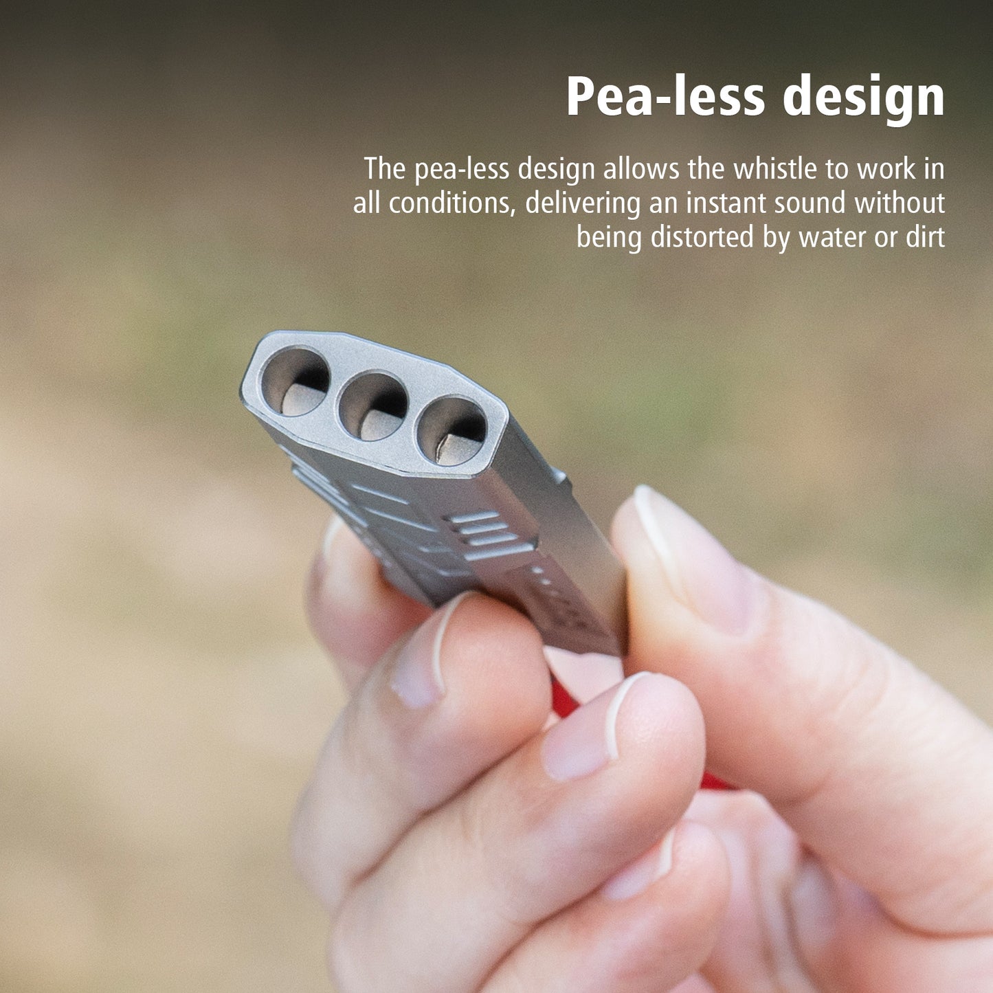 Boundless Voyage Titanium Emergency Whistle – Loud Safety Whistle with Lanyard for Camping, Hiking, Sports & EDC