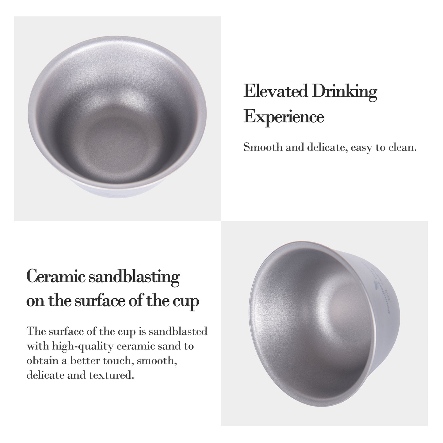 Boundless Voyage 35ml Titanium Double-Walled Tea Cup | 18g Ultralight Mini Tasting Mug | Anti-Scald Insulated Kung Fu Teacup for Camping