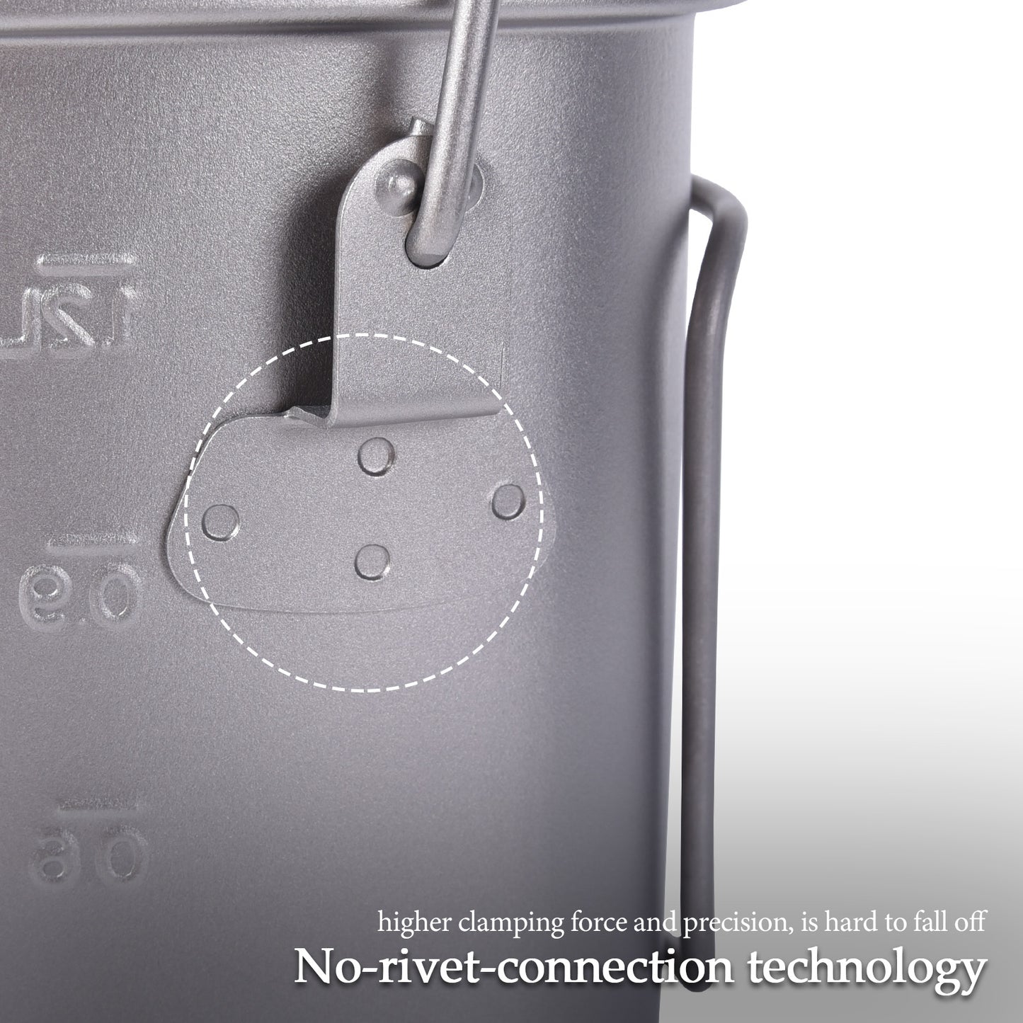 Boundless Voyage Titanium Hanging Pot & Cup Set – Ultralight Campfire Cooking Kit with Lid, TA1 Titanium Camping Cookware for Backpacking, Hiking & Outdoor Use