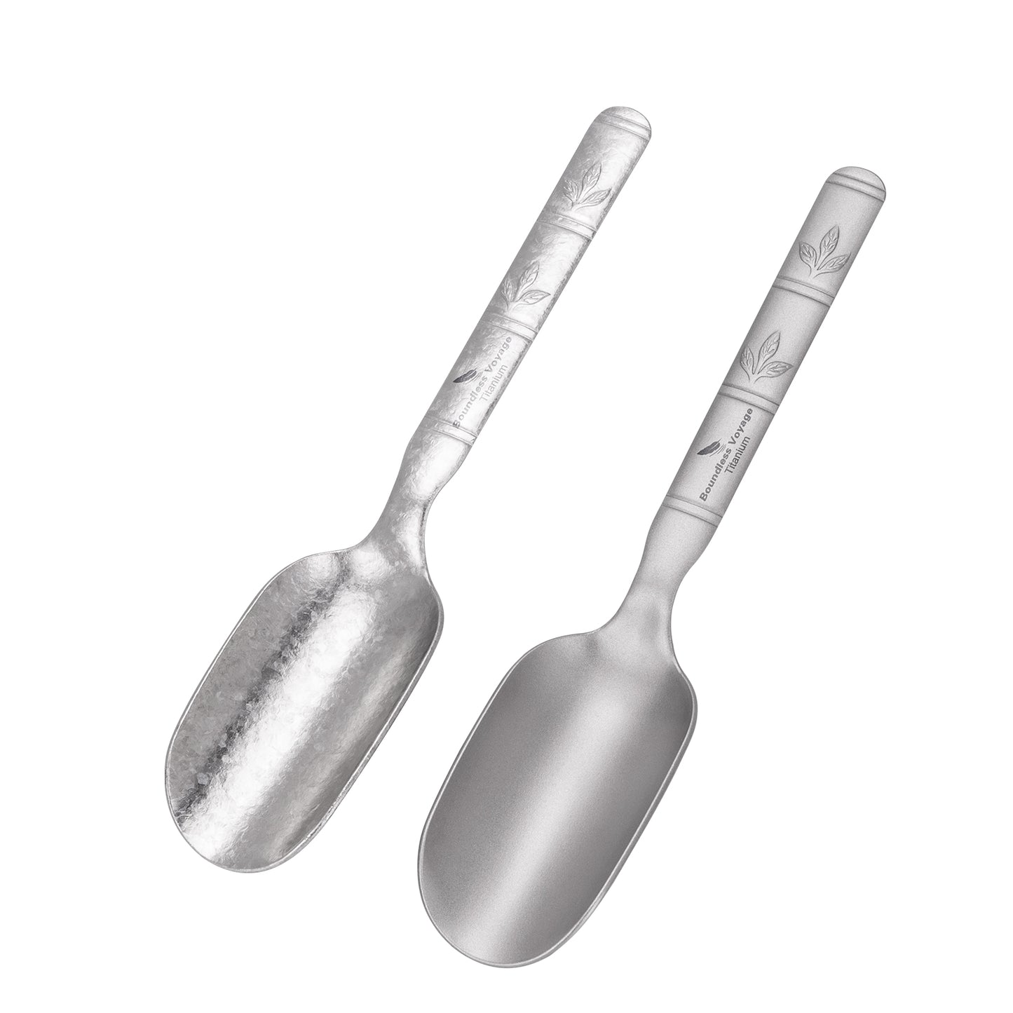 Boundless Voyage TA1 Titanium Spoon 2PCS– Ultralight Portable Camping Spoon for Hiking, Backpacking, Travel & Everyday Use