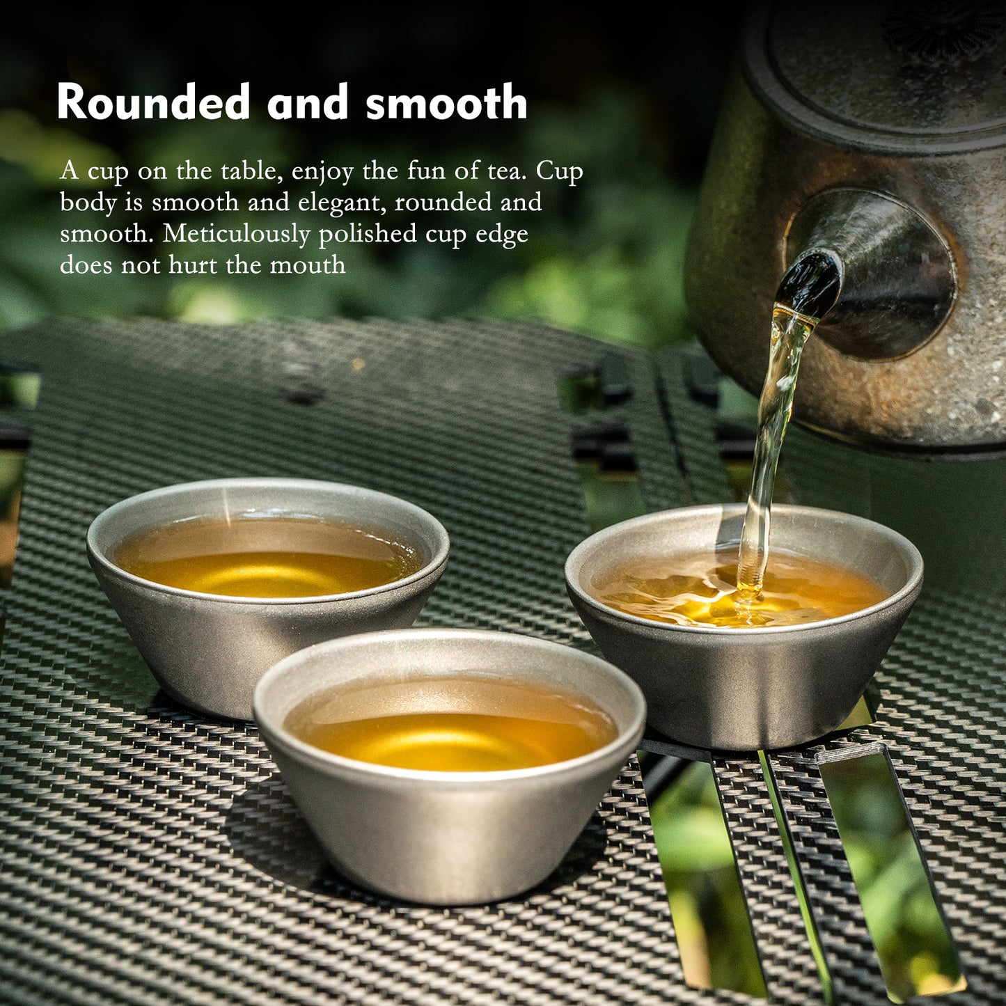 Boundless Voyage Titanium Double-Layer Mini Tea Cup Set – Portable Anti-Scald Camping Mug for Coffee, Liquor, Picnic & Hiking