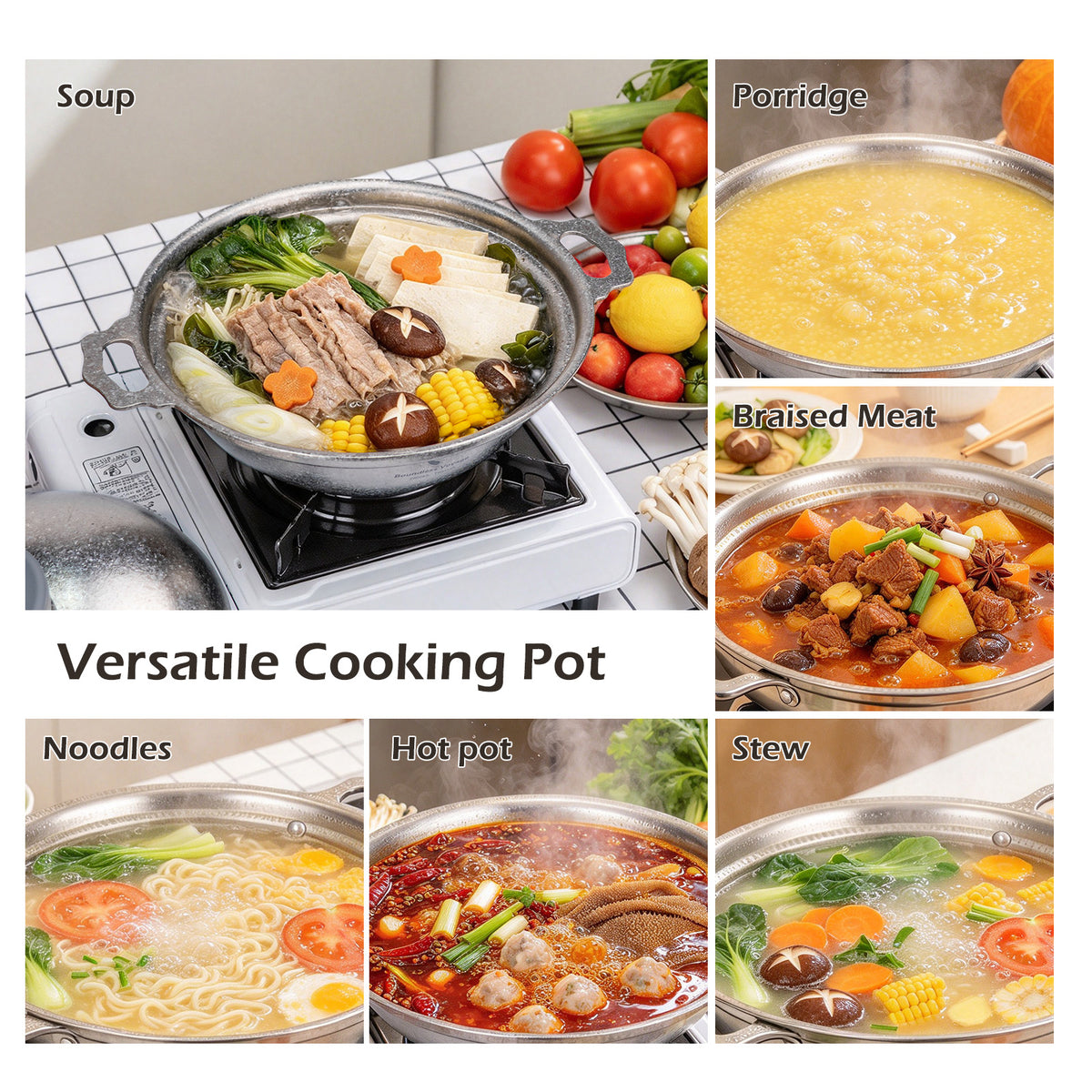 Boundless Voyage 2500ml Pure Titanium Camping Pot with Lid – Large Non-Coated Cooking Pot for Camping, Hot Pot & Outdoor Cooking