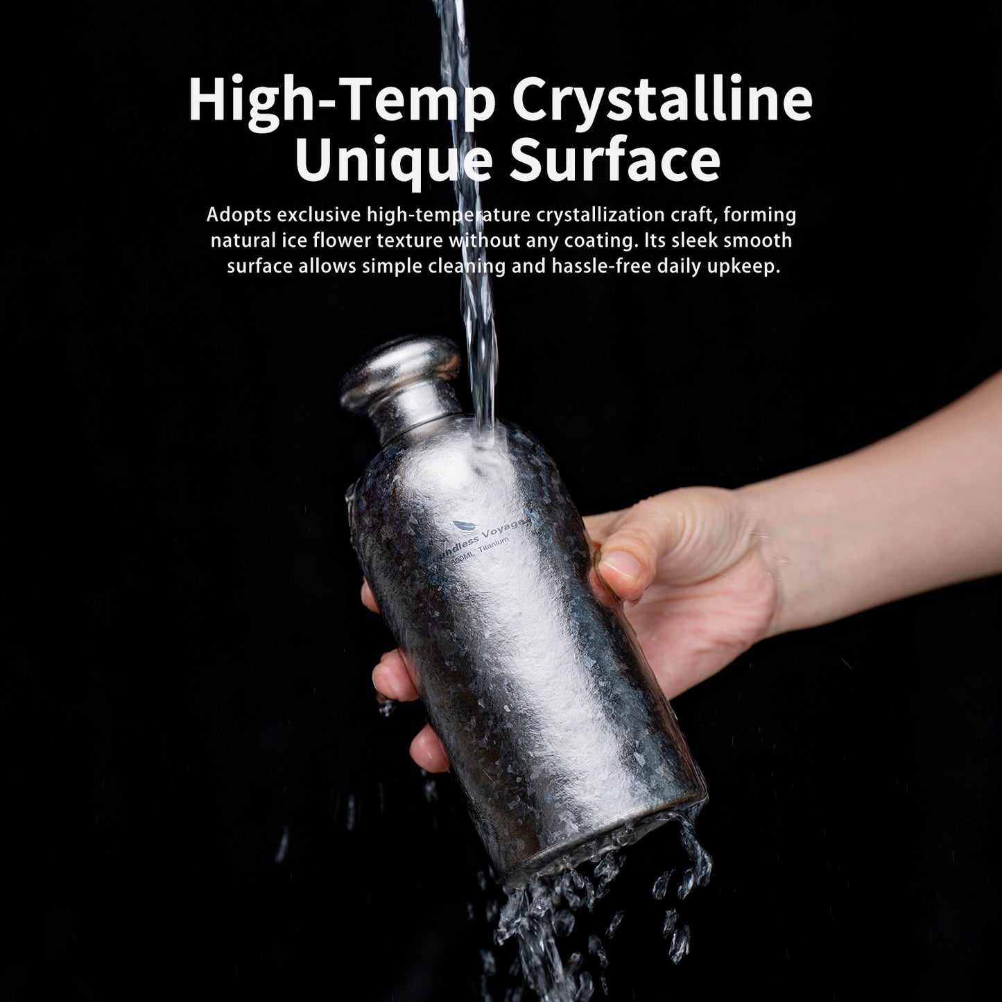 Boundless Voyage 500ml Titanium Hip Flask – Coating-Free Leakproof Liquor Bottle for Camping, Hiking & Travel