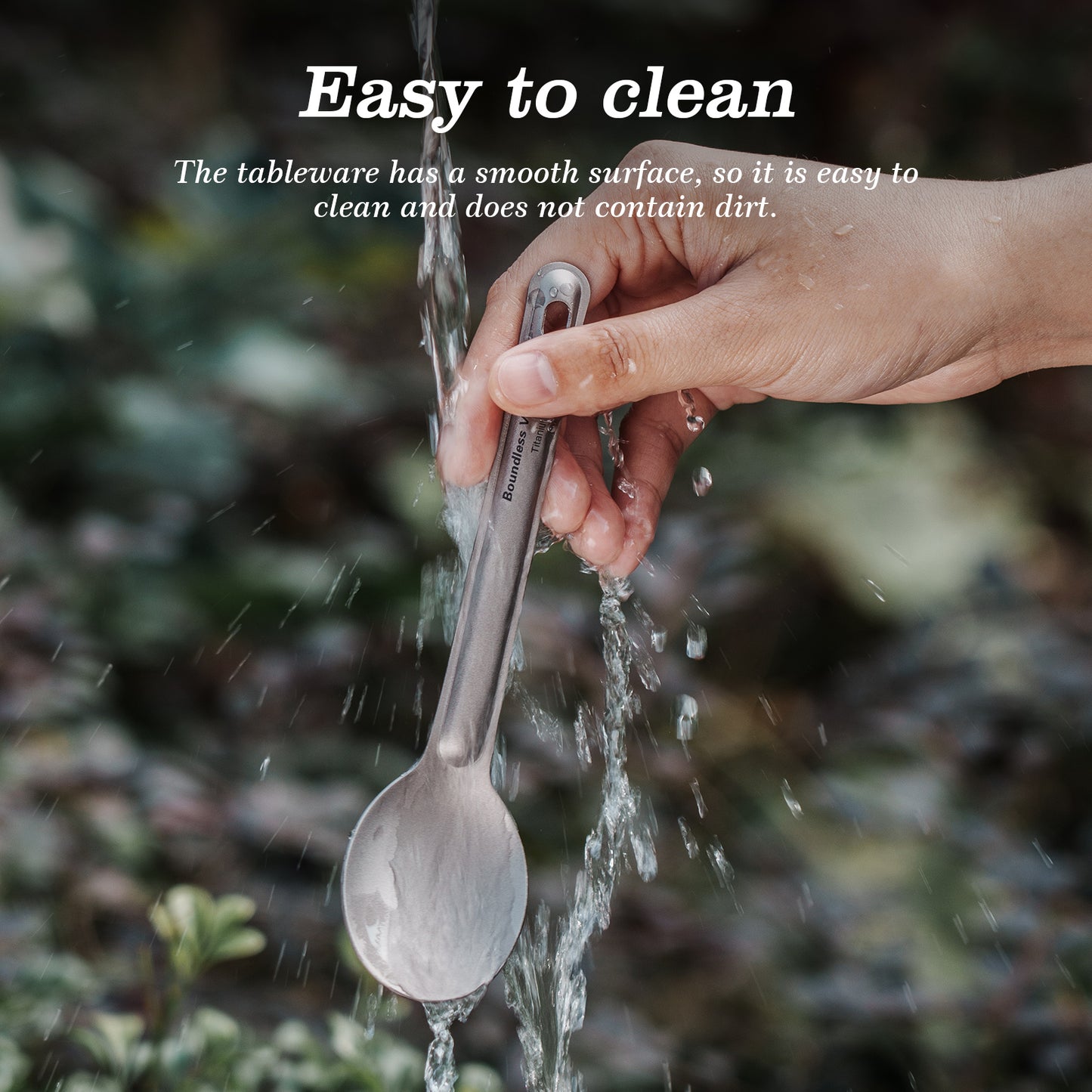 Boundless Voyage Titanium Spoon 16.7cm – Ultralight Camping Spoon with Storage Bag for Travel, Outdoor & Everyday Dining