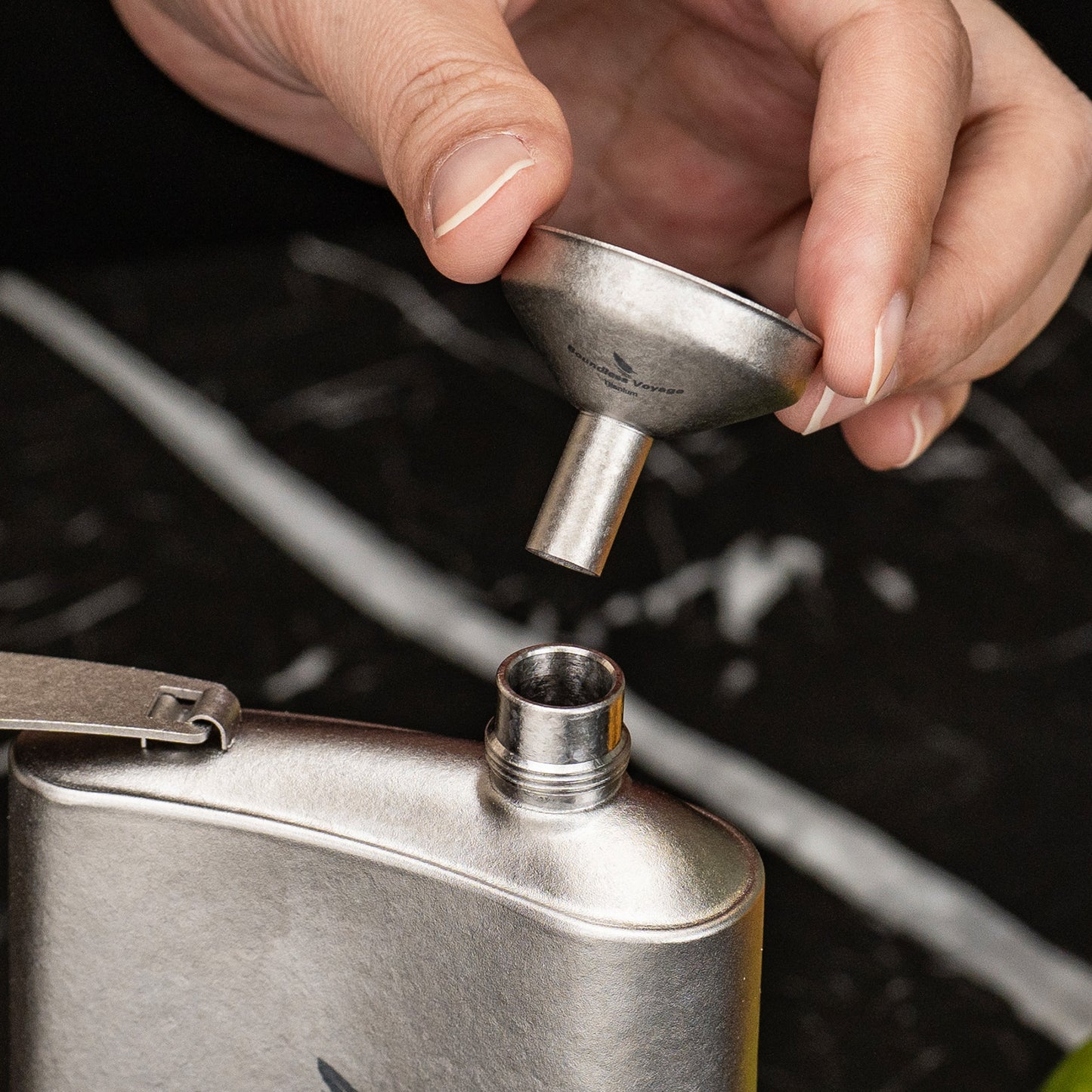 Boundless Voyage Titanium Funnel Ultralight Food-Grade Pouring Tool for Camping  Travel & Home Use