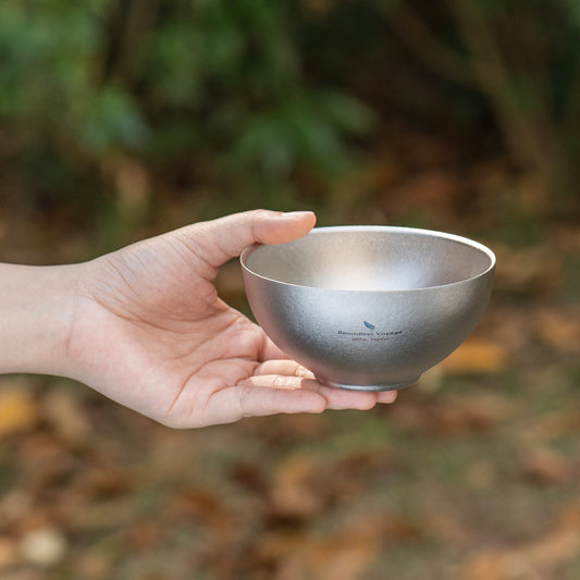 Boundless Voyage 260ml Titanium Double-Wall Bowl – Ultralight Insulated Camping Tableware for Outdoor & Everyday Use