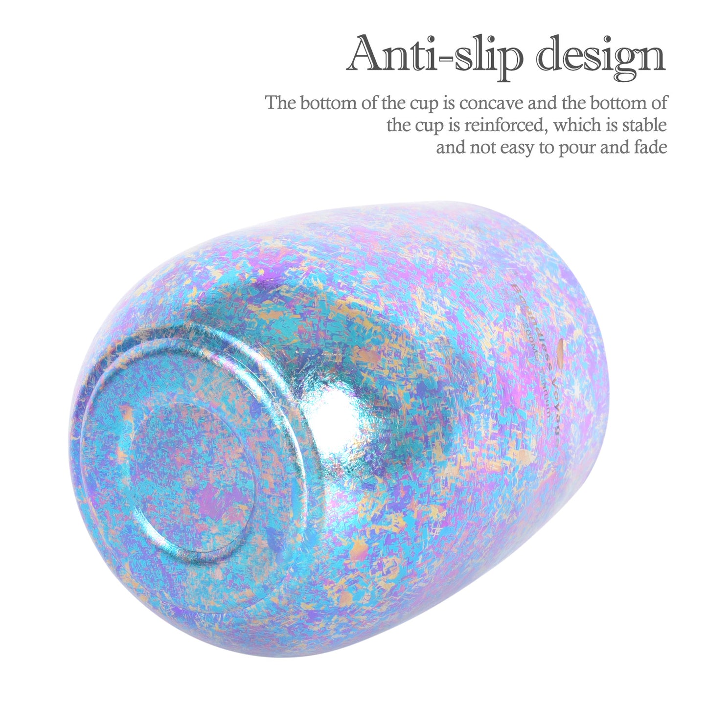 Boundless Voyage 260ml Double-Wall Titanium Cup – Colorful Insulated Mug with Ice Texture, Ultralight TA1 Titanium Coffee Tea Cup for Camping, Beer & Travel