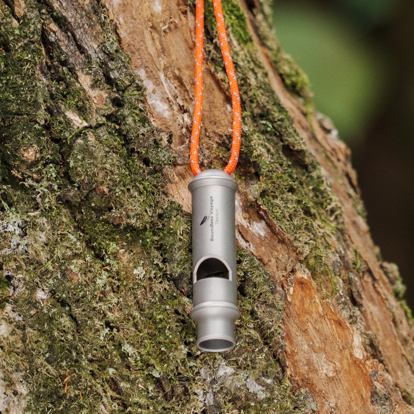 Boundless Voyage Titanium Emergency Signal Whistle – Loud Safety Whistle for Camping, Hiking, Training & Outdoor Use
