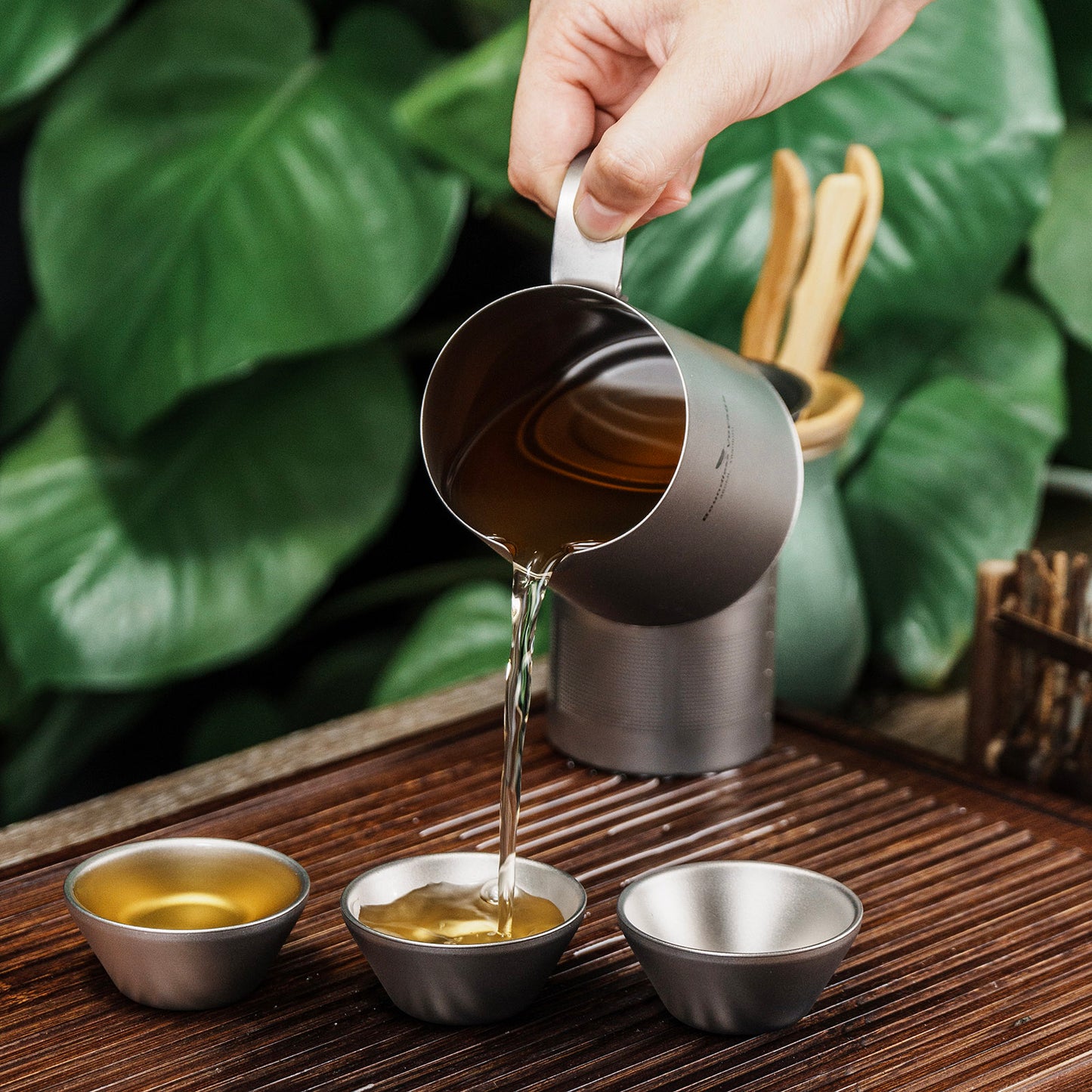 Boundless Voyage 380ml Ultralight Titanium Teapot | 136g Portable Coffee Kettle with Filter | Anti-Scald Handle for Camping & Hiking