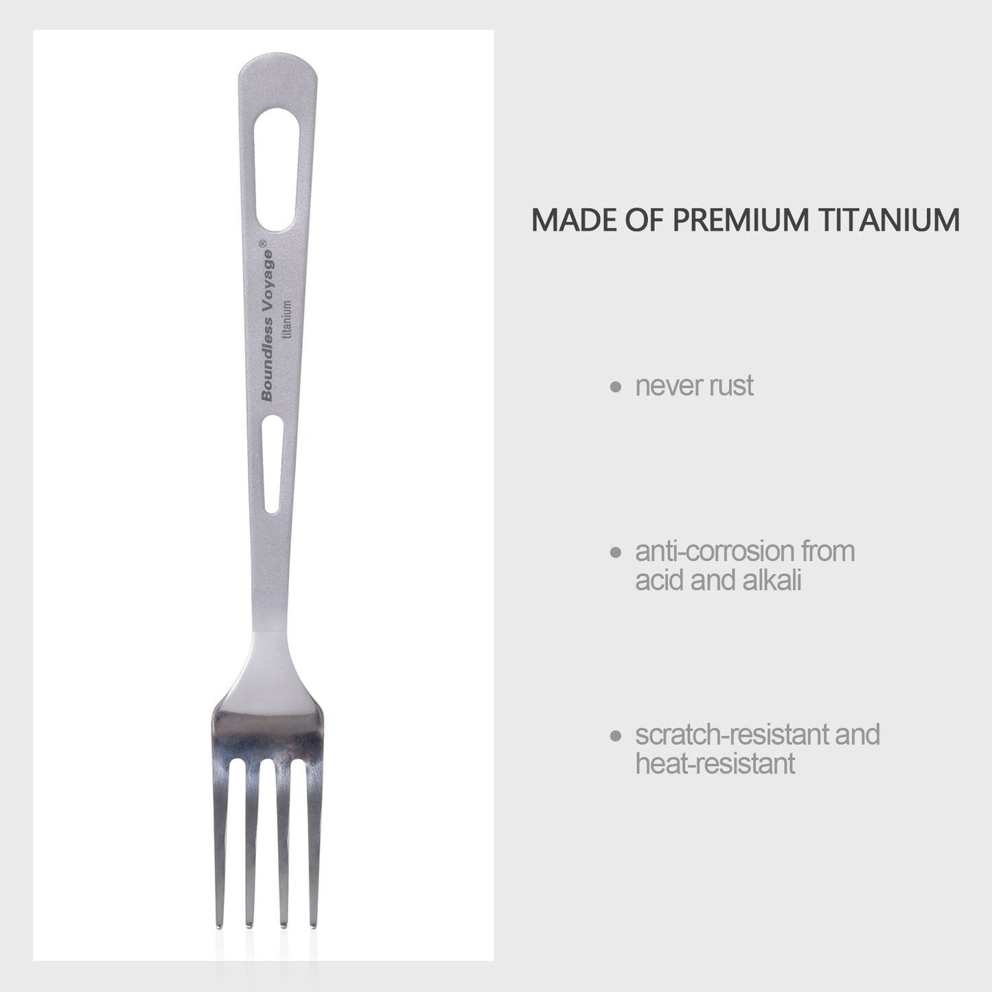 Boundless Voyage Titanium Fork – Ultralight Camping Cutlery for Outdoor & Everyday Use