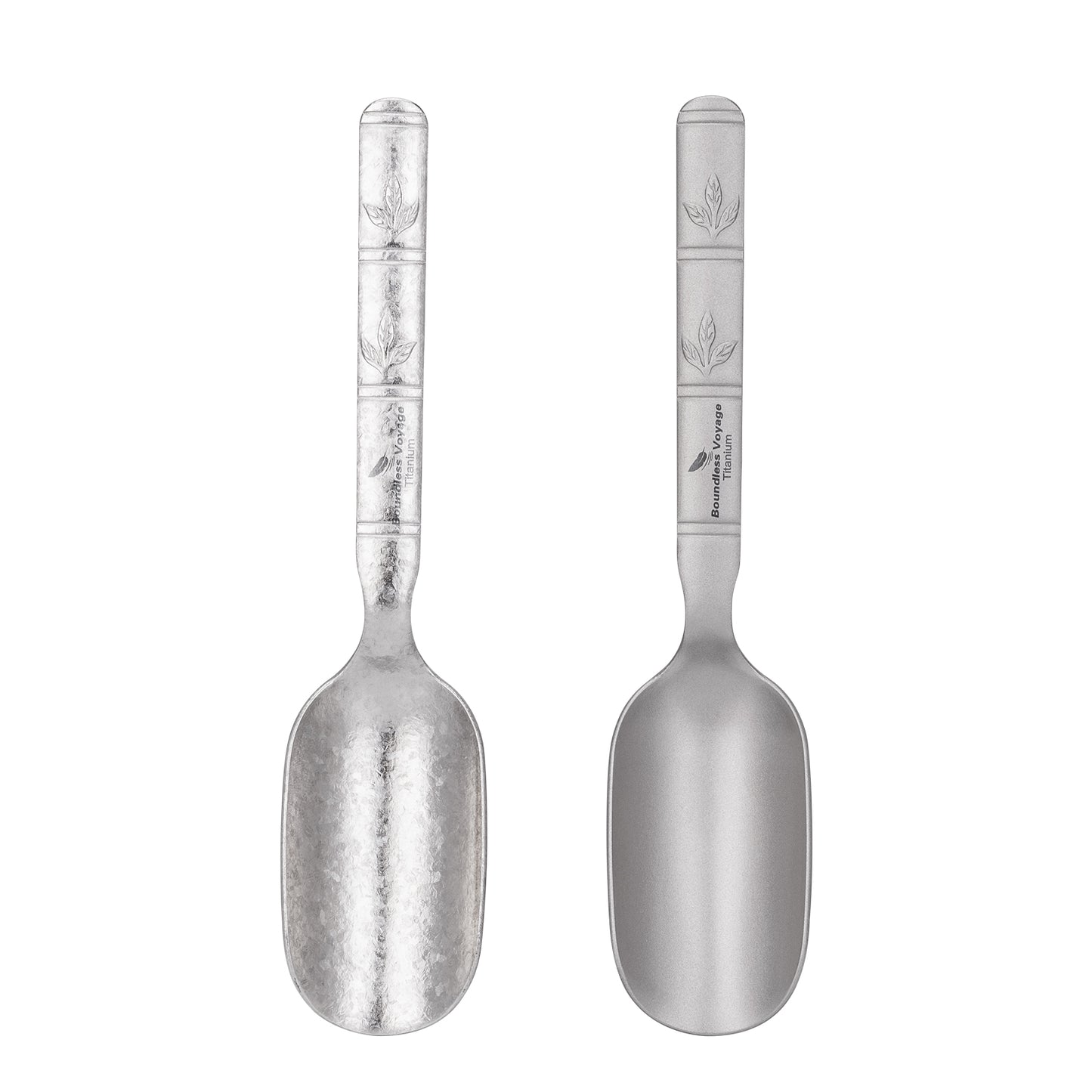Boundless Voyage TA1 Titanium Spoon 2PCS– Ultralight Portable Camping Spoon for Hiking, Backpacking, Travel & Everyday Use